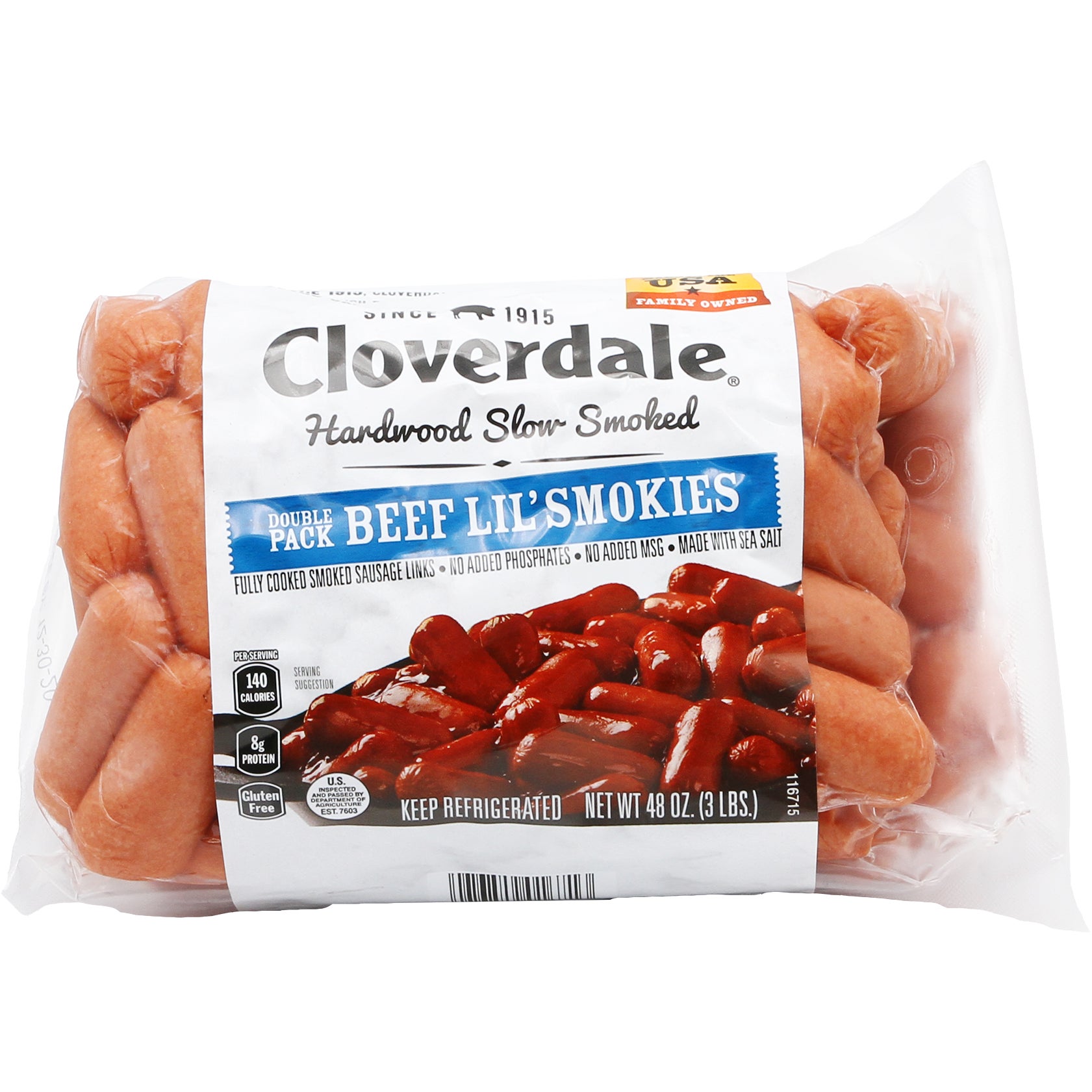 CLOVERDALE ALL BEEF LIL' SMOKIES 2/1.5 LBS - Image 1