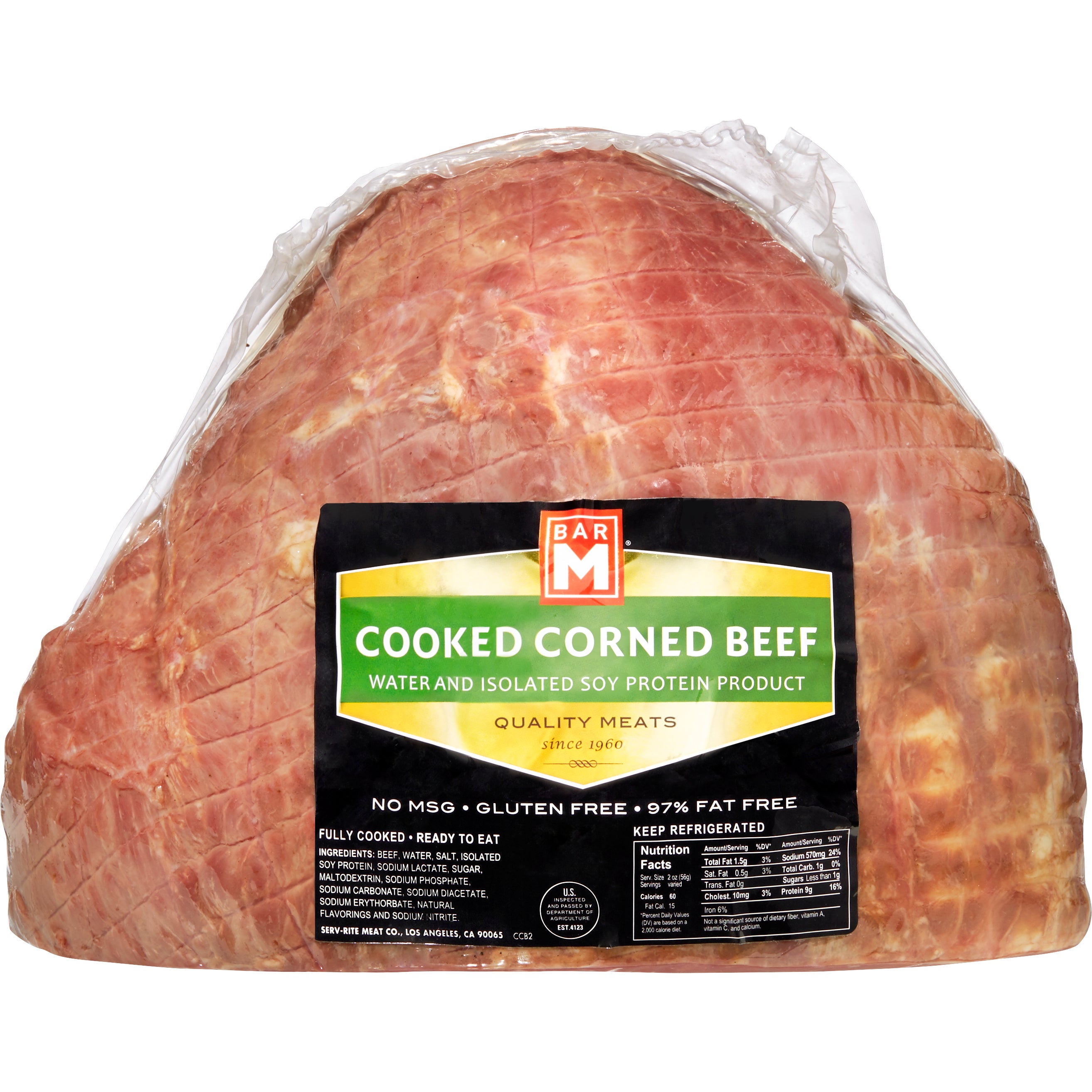 BAR M COOKED CORNED BEEF PER LB (AVG 6 LB)