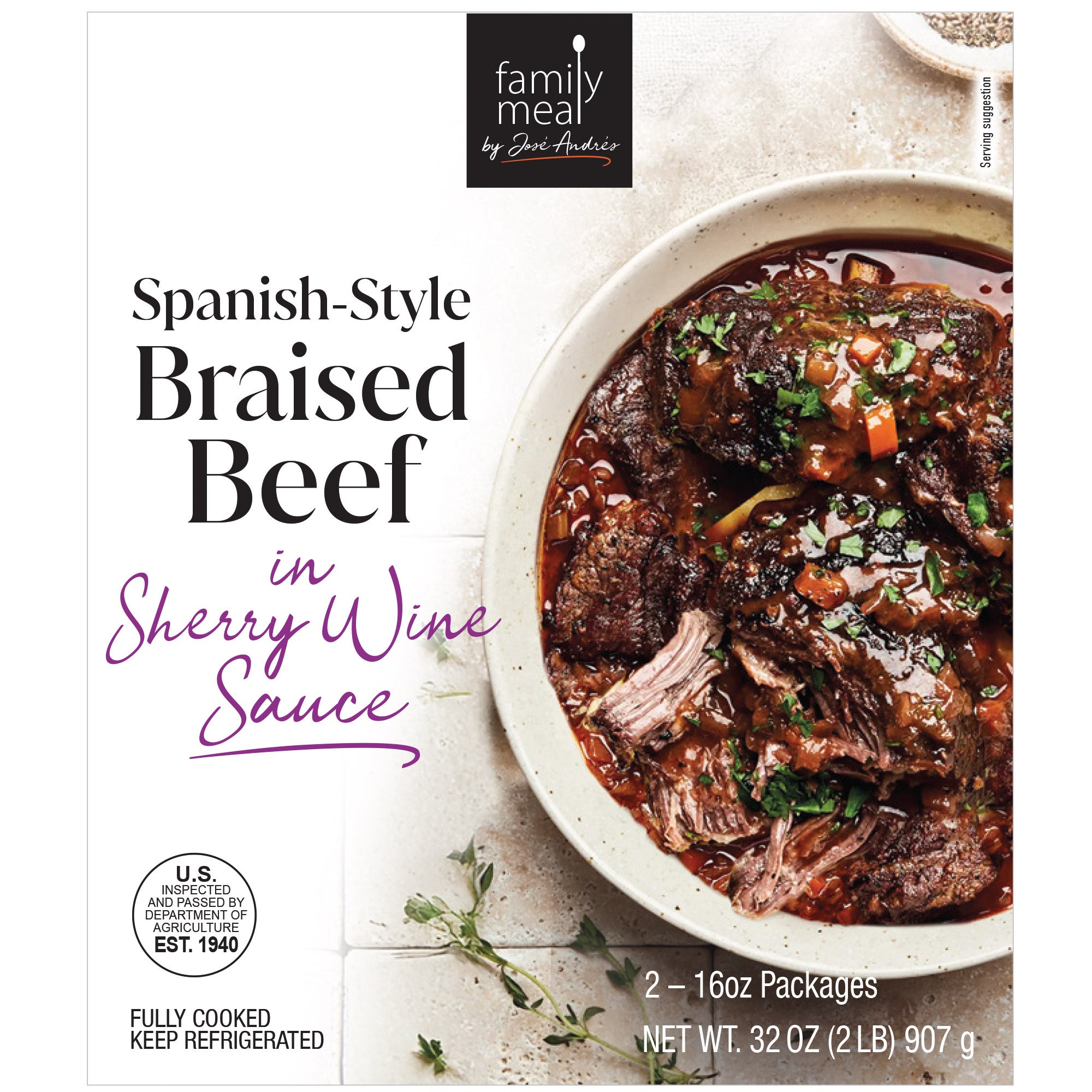JOSE ANDRES SPANISH BRAISED BEEF 32 OZ (2LB) - Image 1