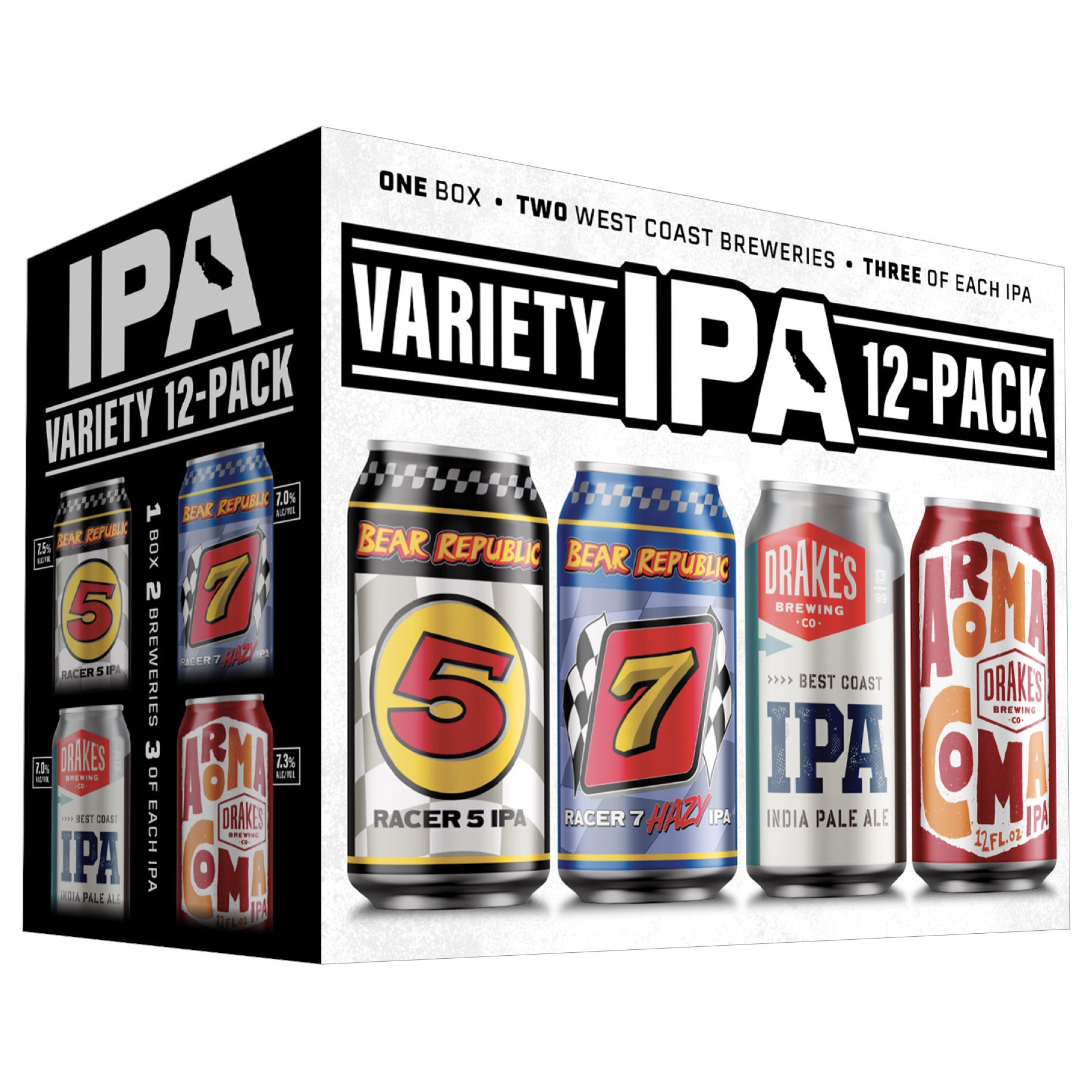 BEAR REPUBLIC-DRAKE'S VARIETY IPA PACK 12/12OZ CANS