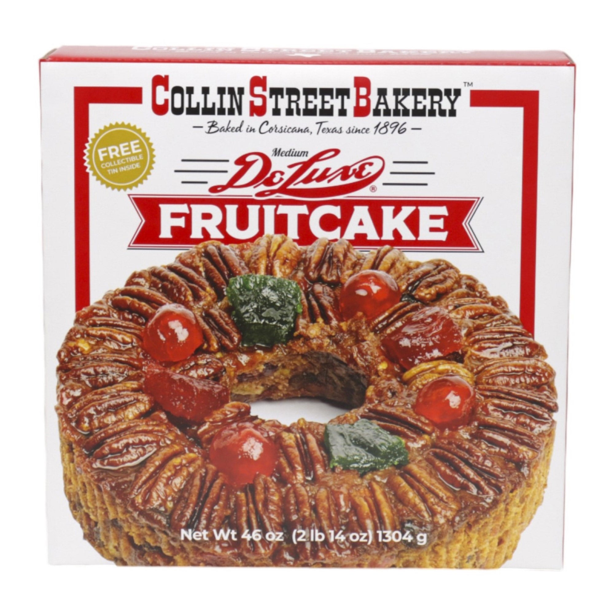COLLIN STREET BAKERY FRUIT CAKE 2 POUNDS 14 OUNCES