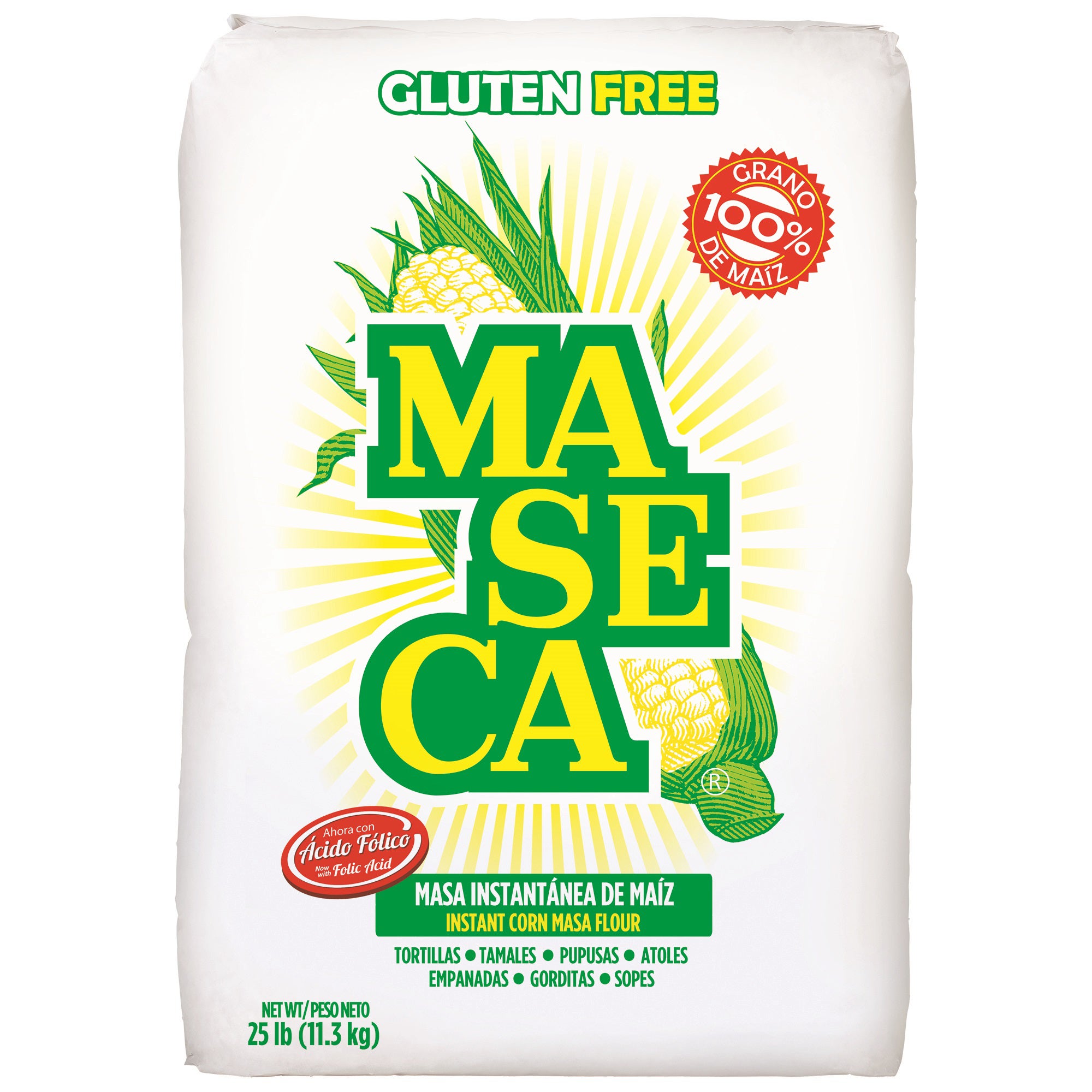 MASECA WHITE CORN FLOUR 22 POUND BAG