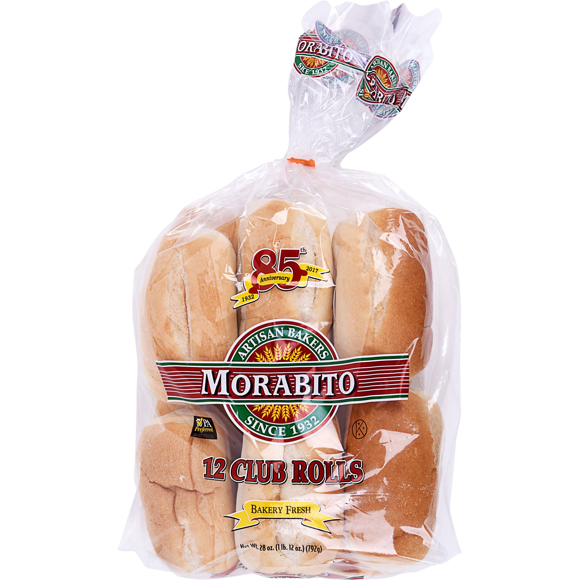MORABITO BAKING CO CLUB ROLLS 12 CT (1.5 LBS)