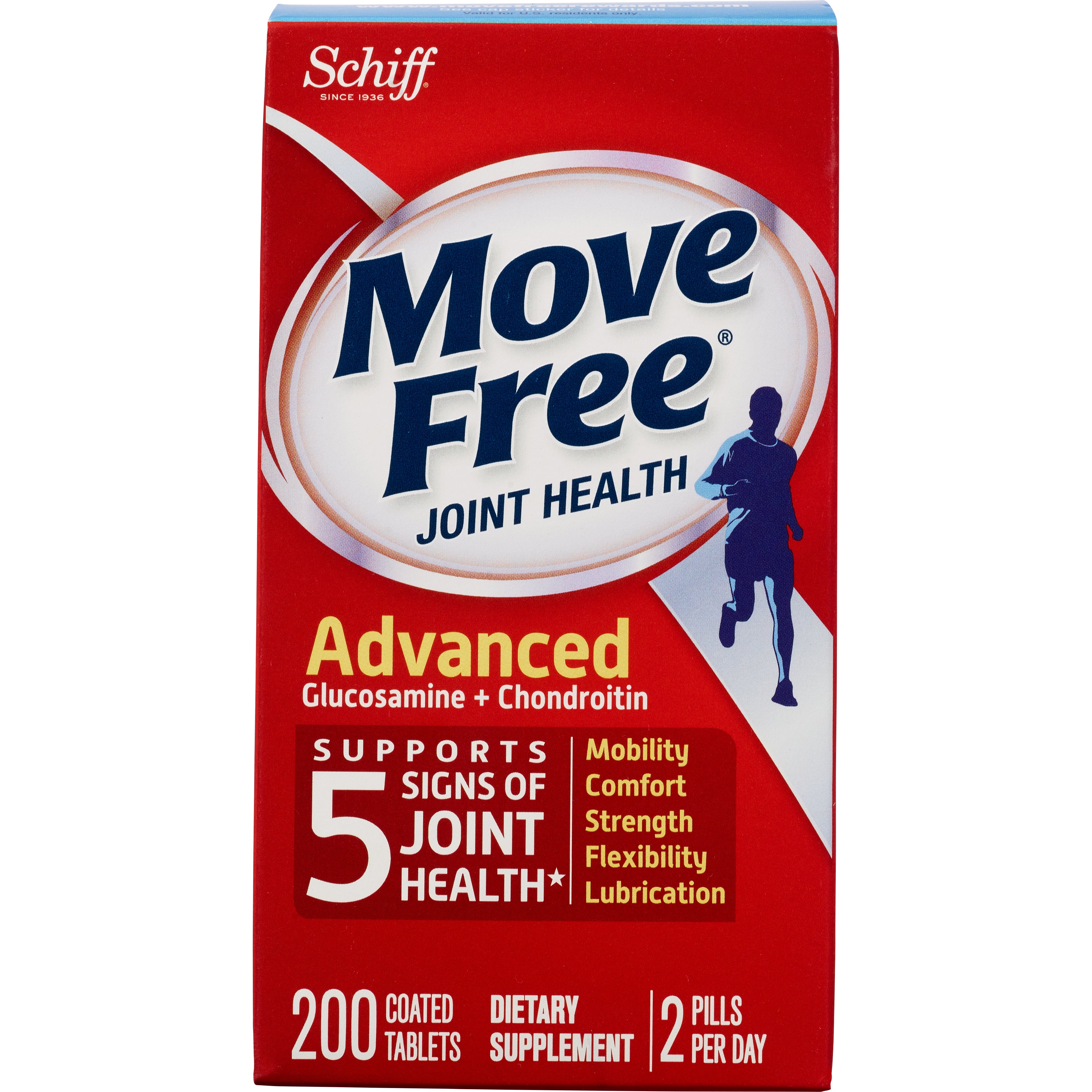 Schiff Move Free Advanced Joint Health Supplement, 200 Tablets