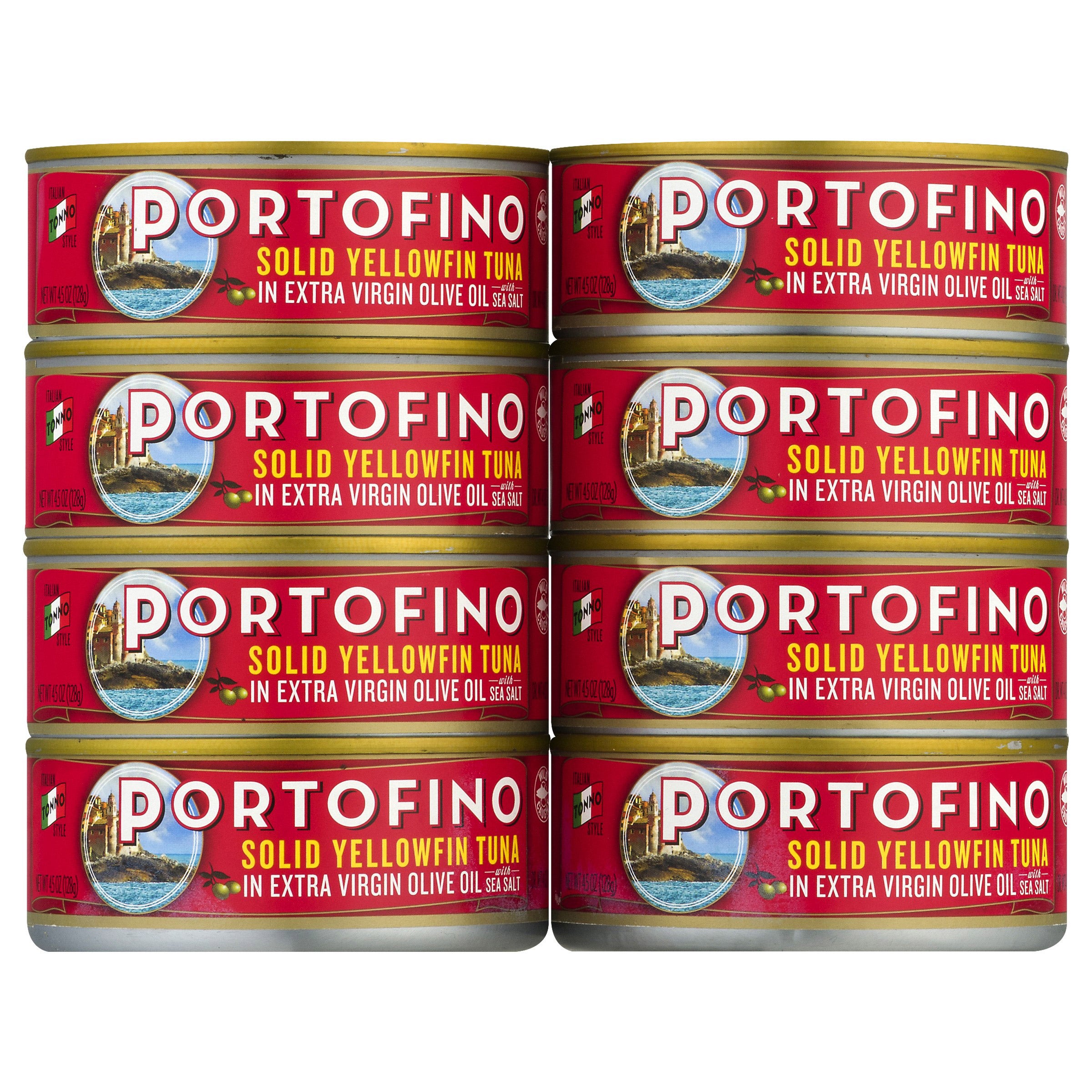 PORTOFINO YELLOWFIN TUNA IN OIL 8 PACK 4.5 OUNCES EACH - Image 1