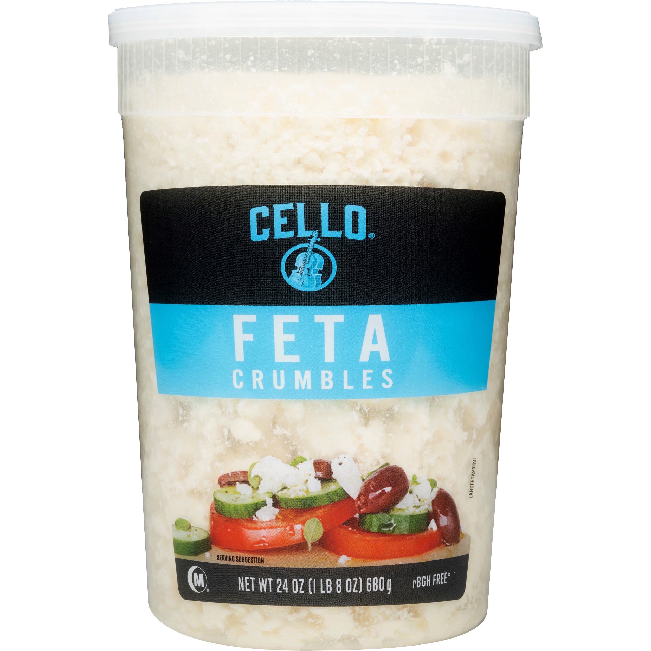 CELLO FETA CRUMBLES 24 OUNCE CONTAINER