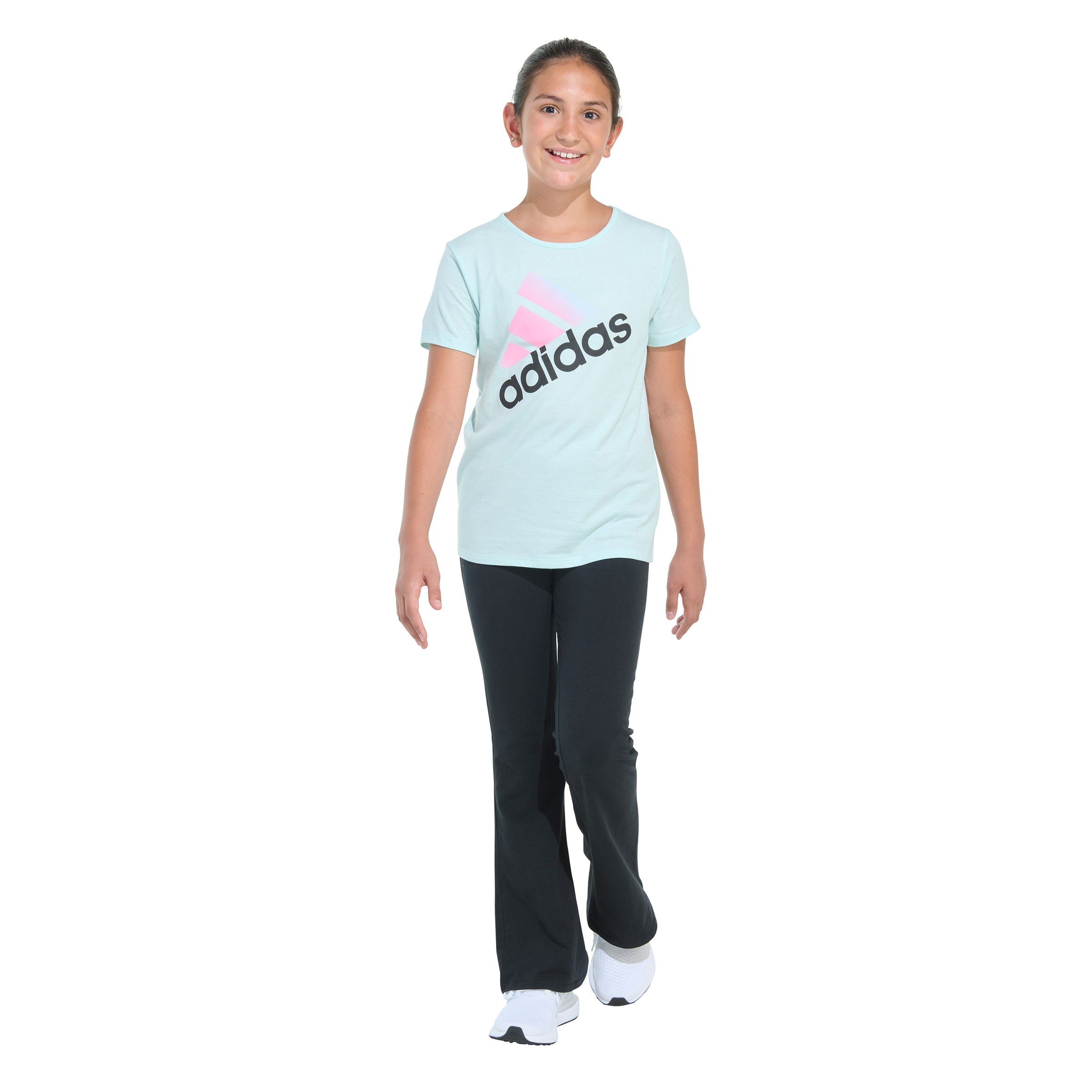 ADIDAS YOUTH 2PC FLARE PANT SET - Image 1