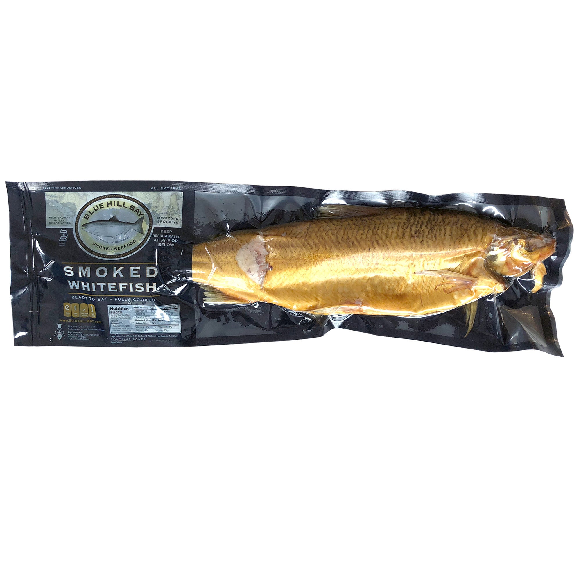 BLUE HILL BAY KOSHER SMOKED WHITE FISH PER LB