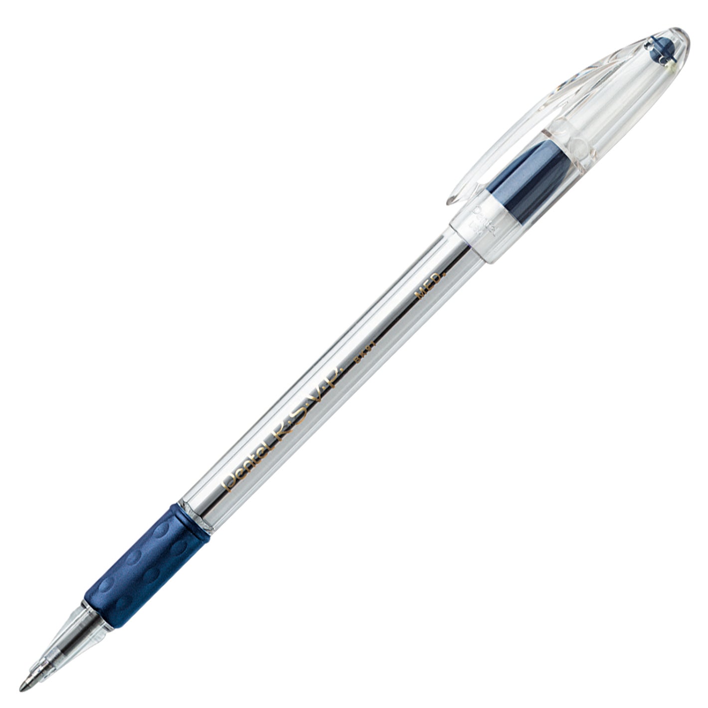 PENTEL RSVP MED POINT STICK PEN PENBK91CKT 24CT BLUE