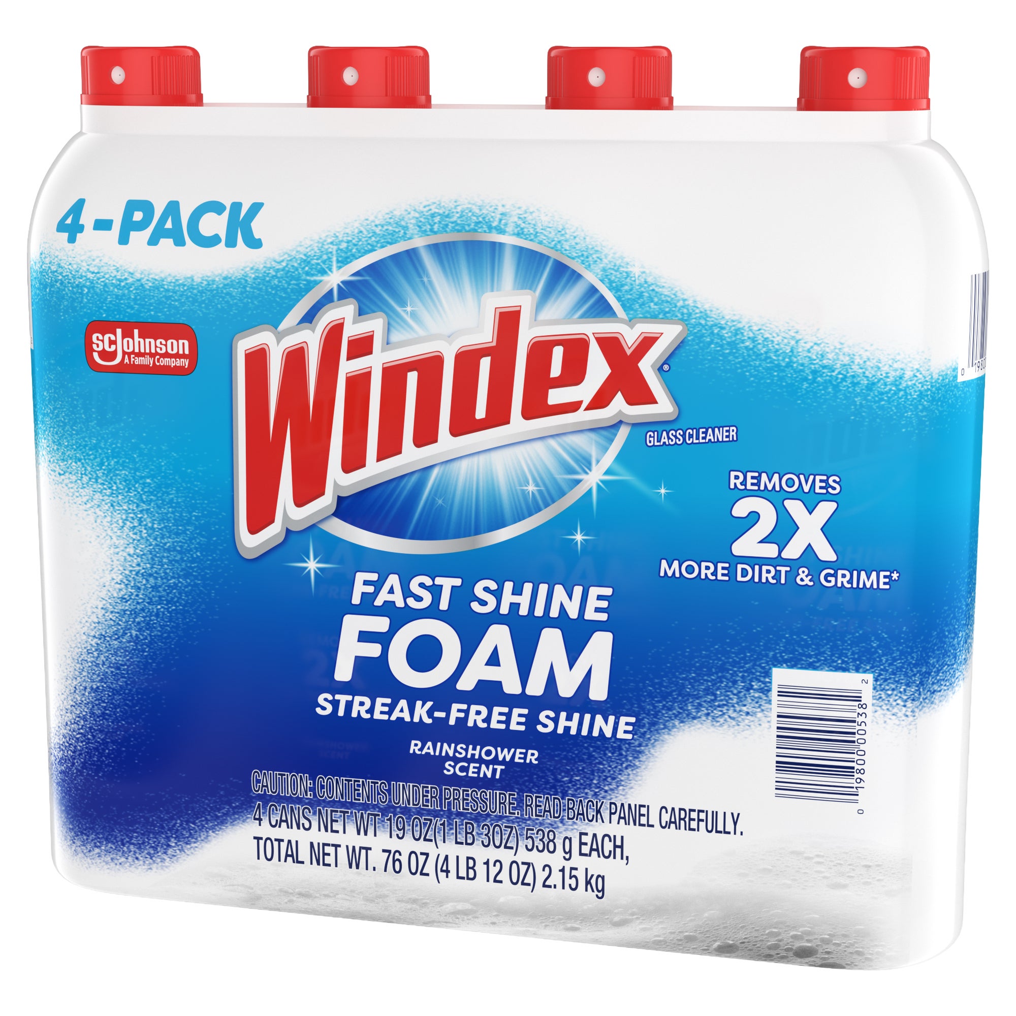 WINDEX FOAM GLASS CLEANER 4/19OZ - Image 1
