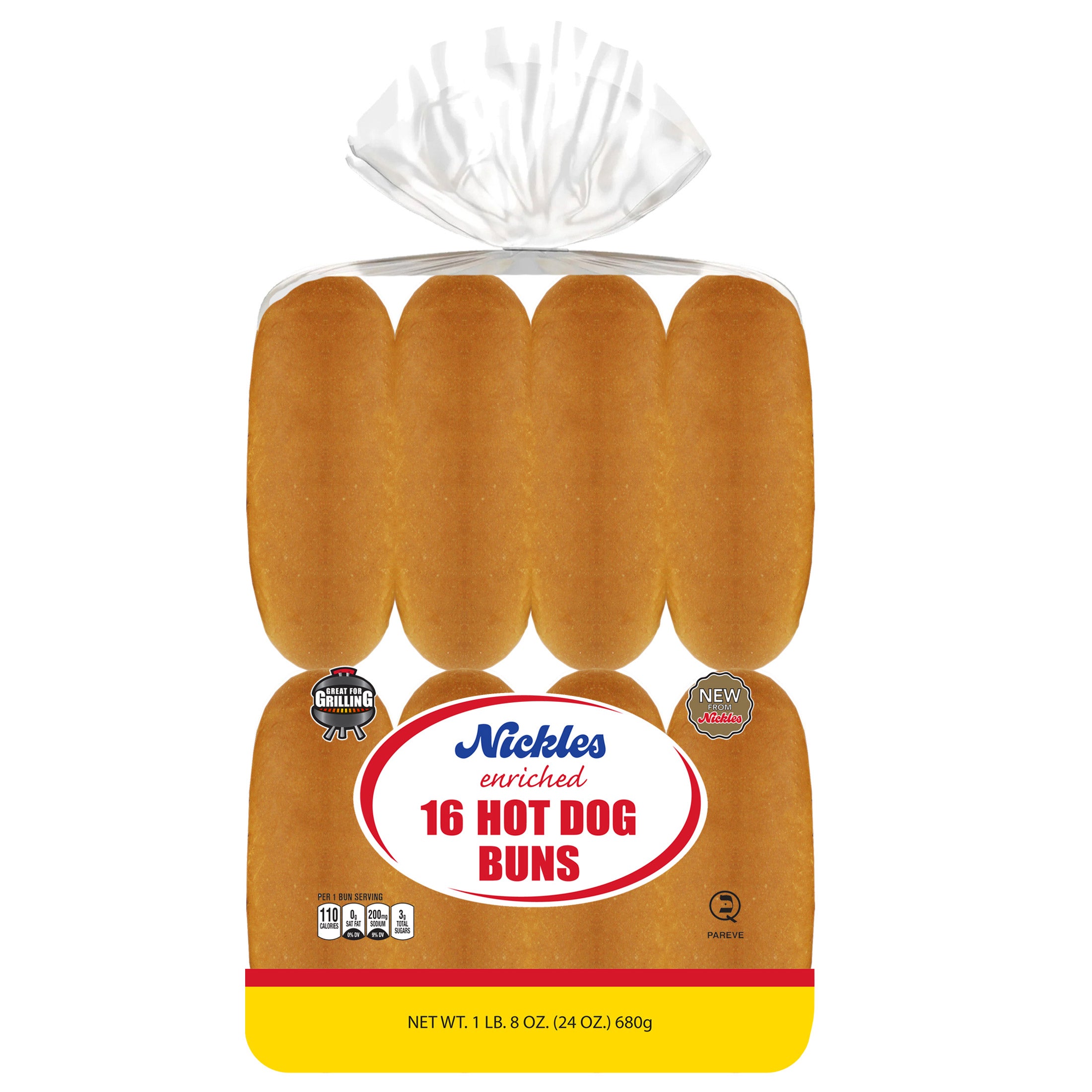NICKLES HOT DOG BUNS 16 COUNT PACKAGE - Image 1