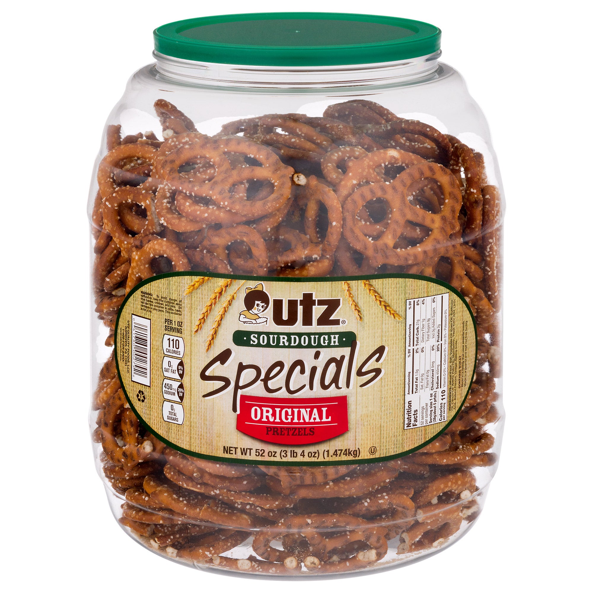 UTZ SOURDOUGH PRETZELS 52 OZ (3.25 LBS) - Image 1