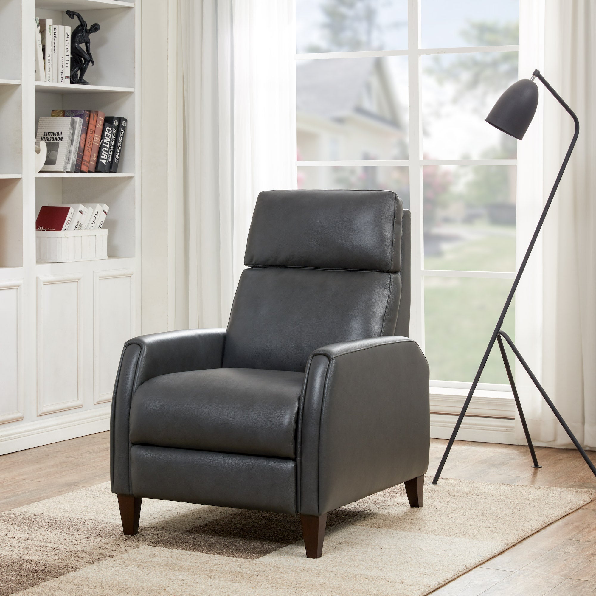 DECKLYN LEATHER PUSHBACK RECLINER