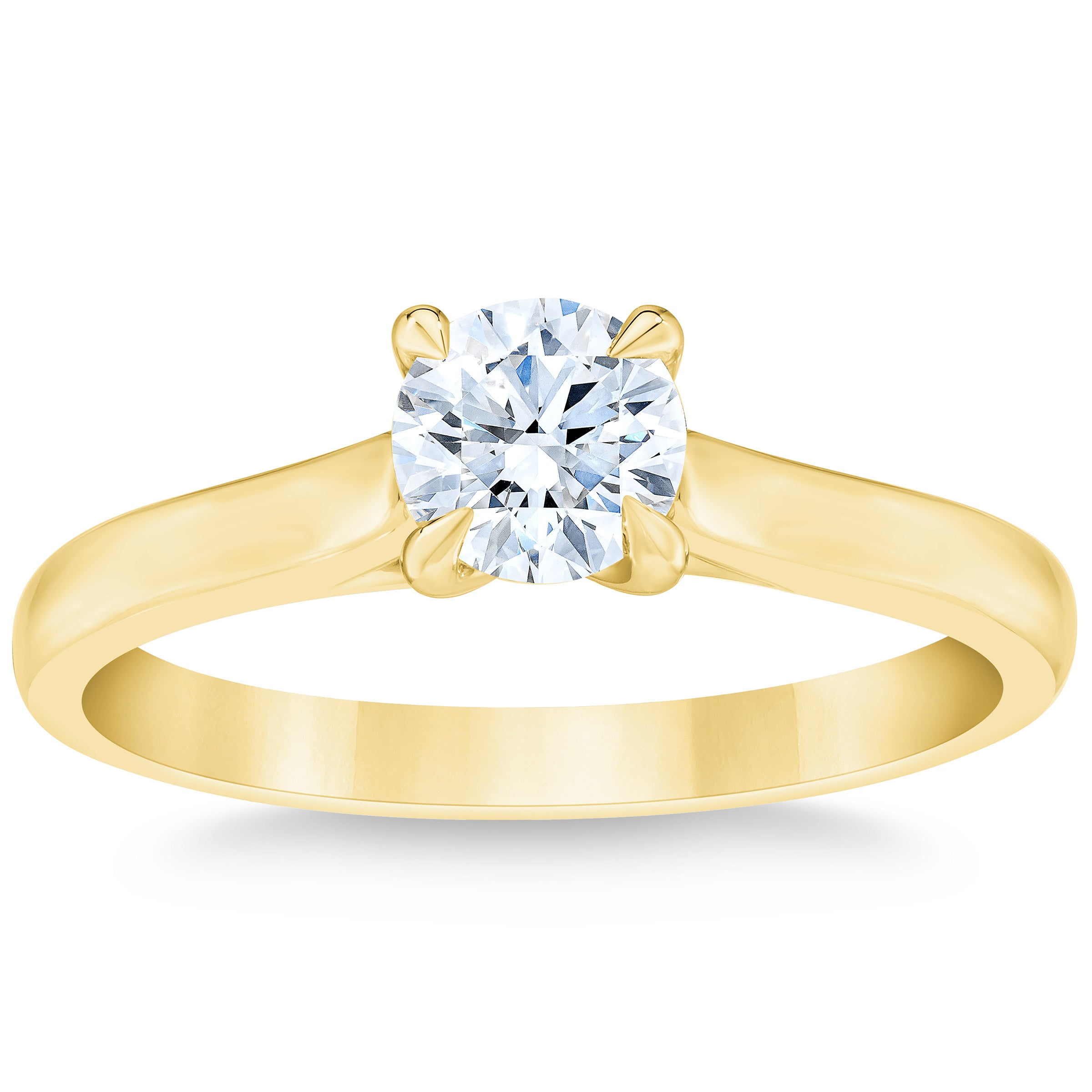 14KT YELLOW GOLD VS2 I 0.70CTW ROUND DIAMOND SOLITAIRE RING SIZE 7