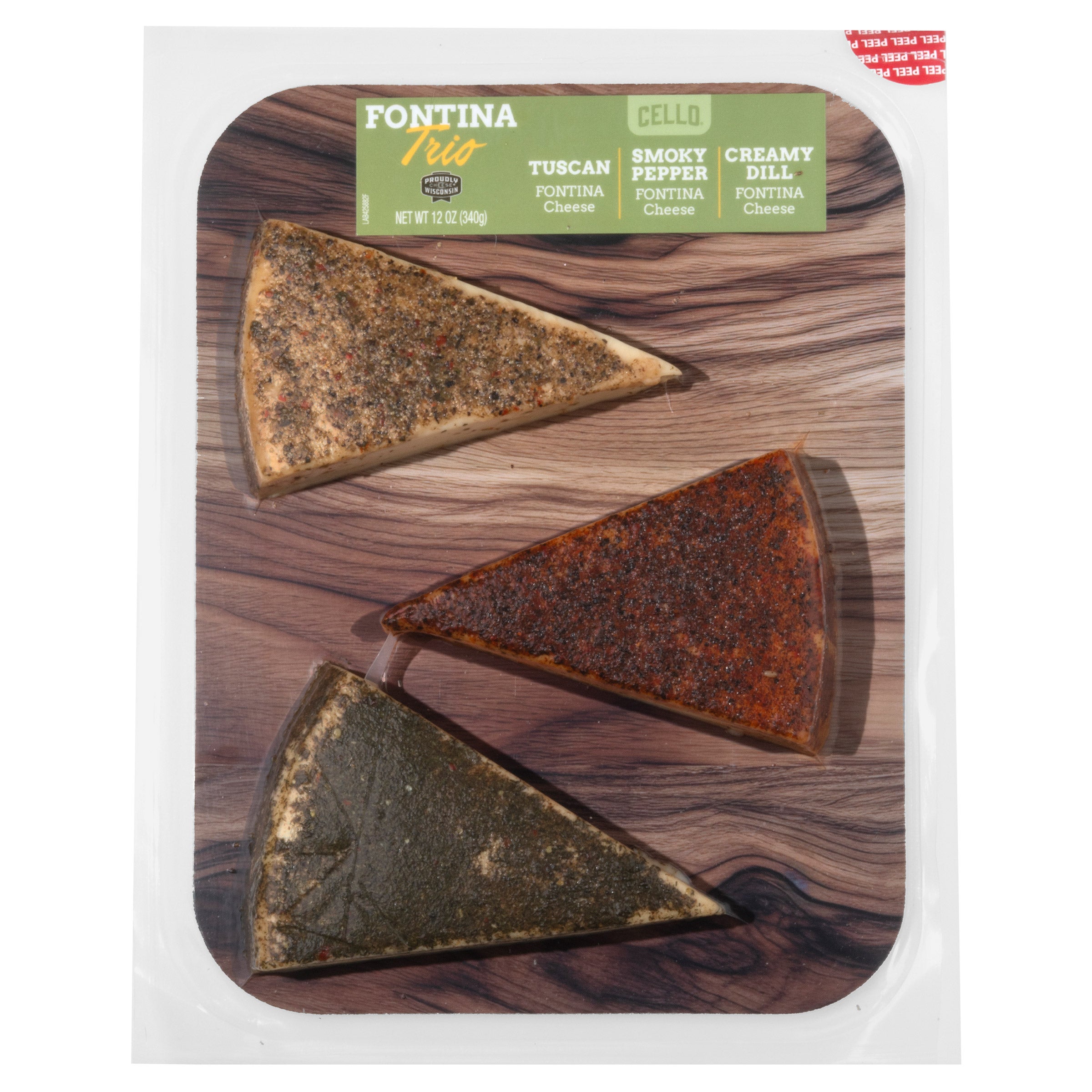 CELLO RUBBED FONTINA FLIGHT 12OZ (0.75 LBS)
