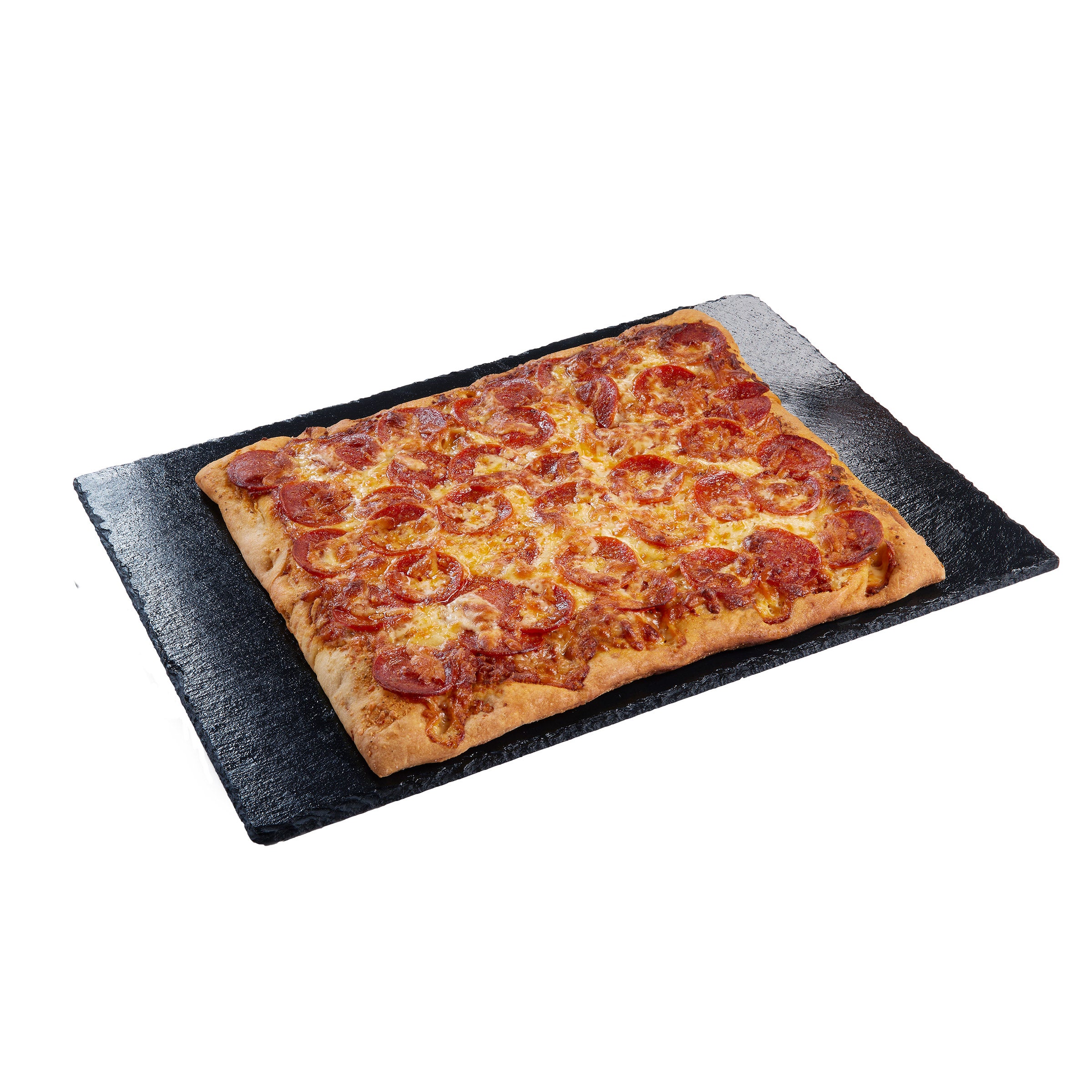PEPPERONI PIZZA TAKE AND BAKE ON ROMAN STYLE PINSA