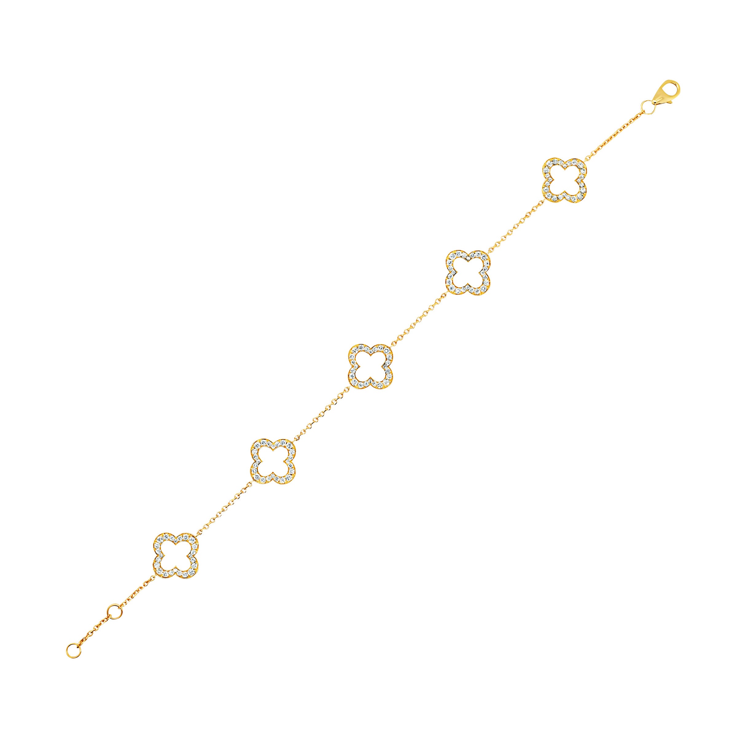 14KT YELLOW GOLD VS2 I 1.00CTW ROUND DIAMOND BRACELET - Image 1