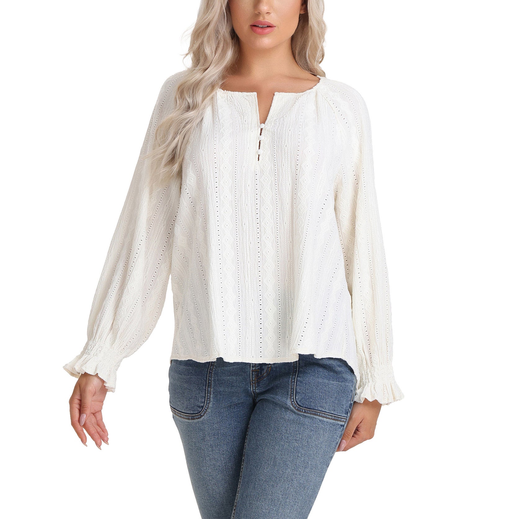 FRYE WOMEN'S TEXTURED BLOUSE - Image 1