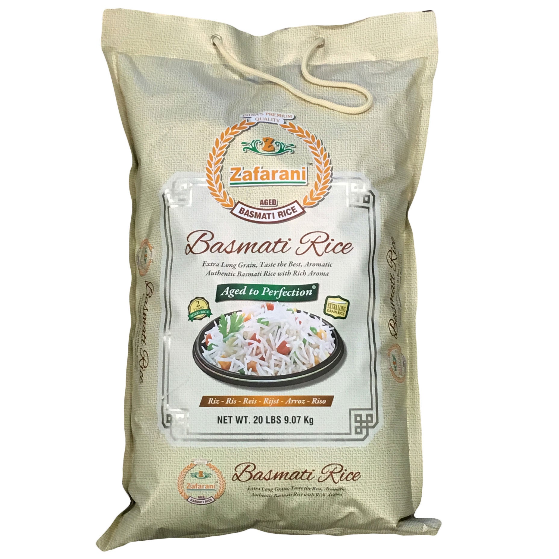 ZAFARANI BASMATI RICE 20 LB