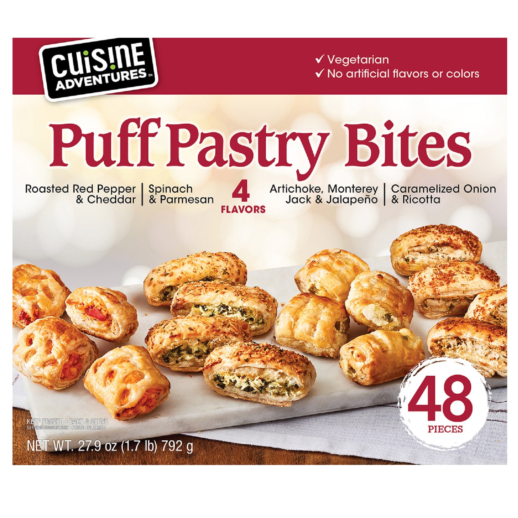 CUISINE ADVENTURES PUFF PASTRY BITES 48 COUNT (1.74 LBS) - Image 1