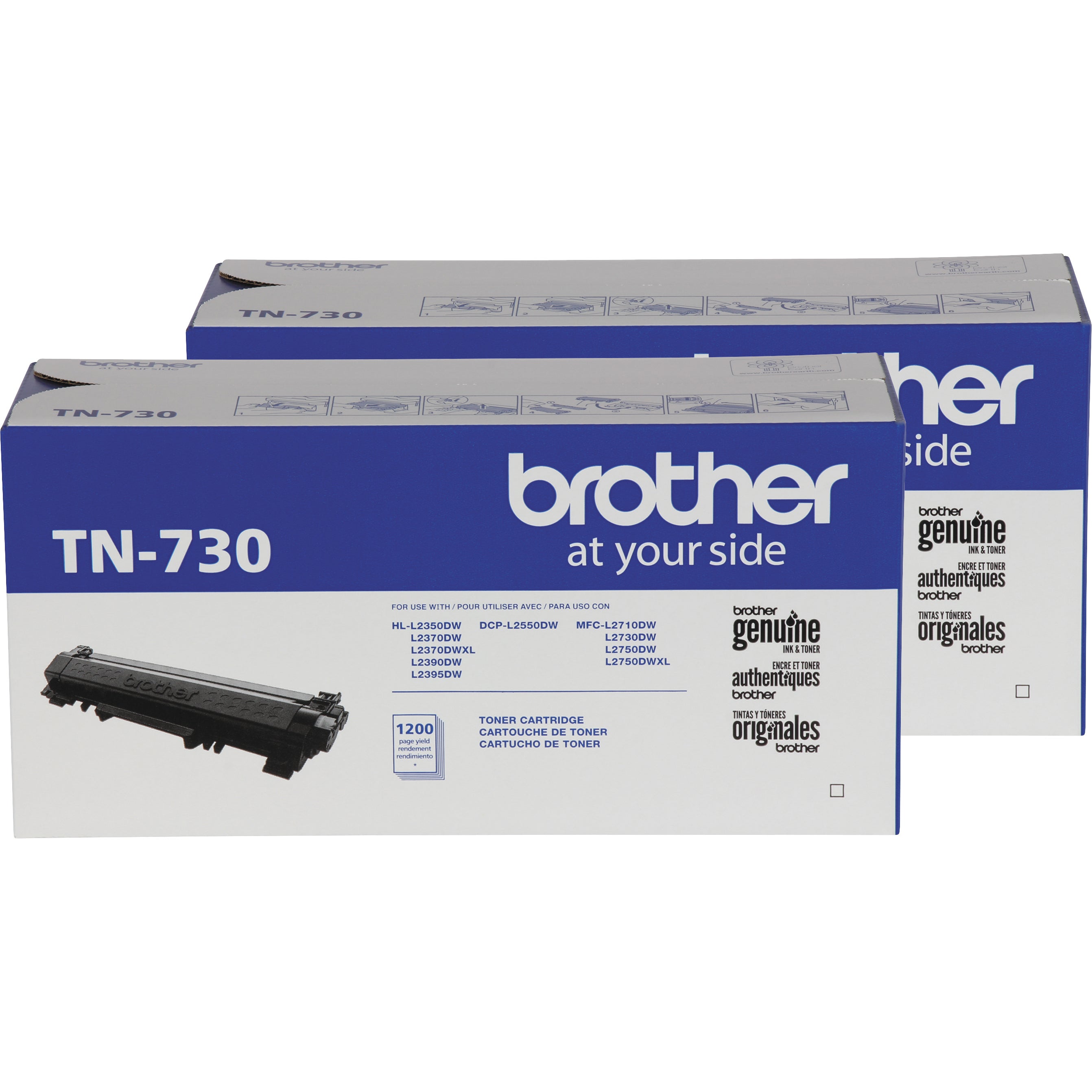 BROTHER BLACK TONER CARTRIDGE BRTTN730KT 2PK