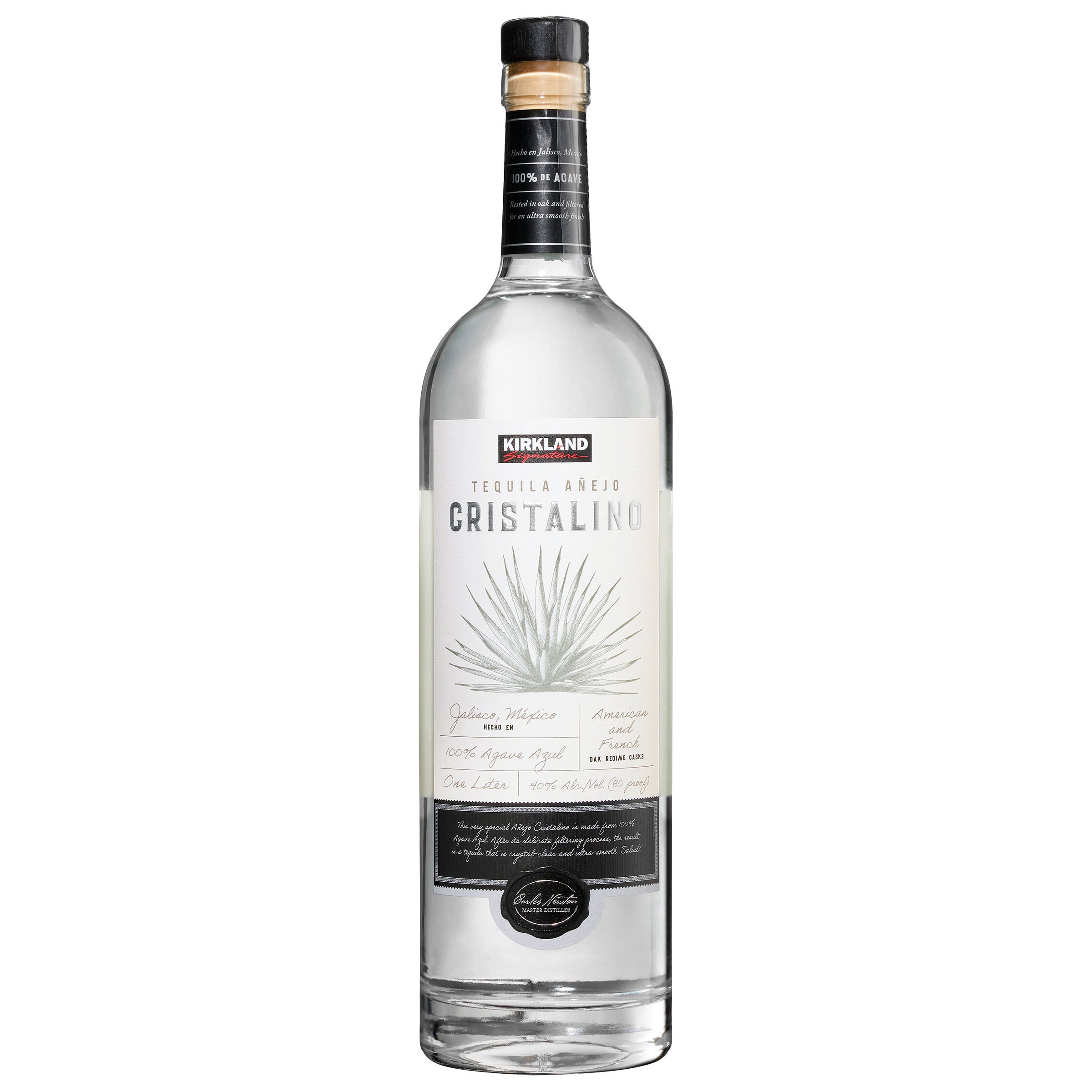 KIRKLAND SIGNATURE CRISTALINO TEQUILA MEXICO 1.0 L