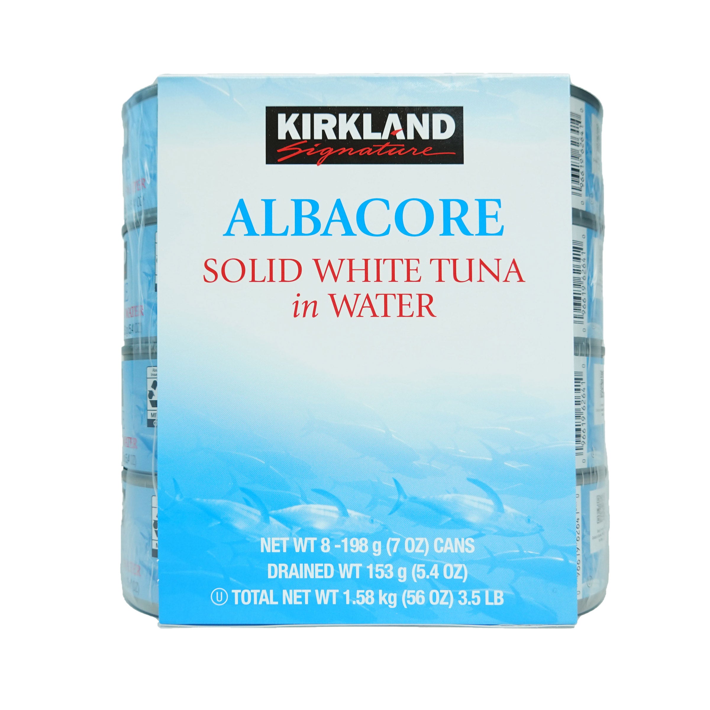 KIRKLAND SIGNATURE SOLID ALBACORE TUNA 8 PACK 7 OUNCES EACH - Image 1