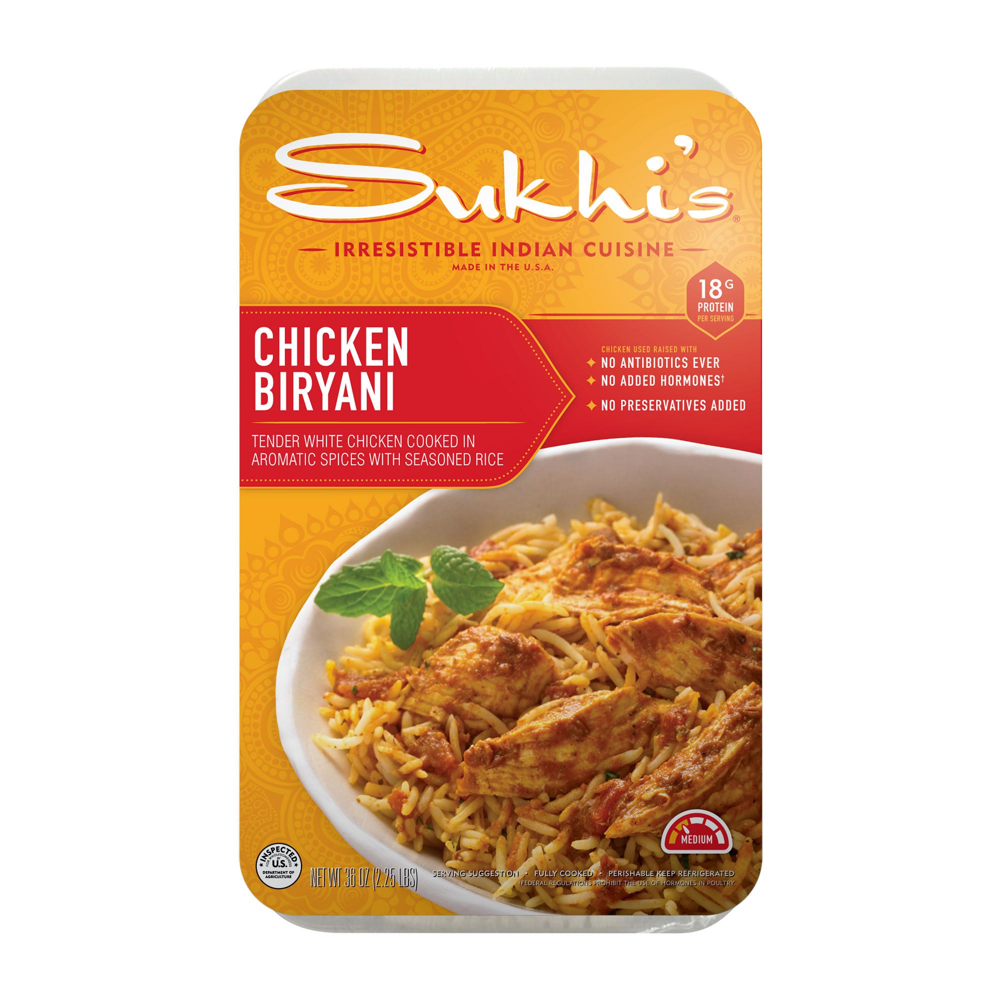 SUKHI'S ABF CHICKEN BIRYANI 36 OUNCE PACKAGE