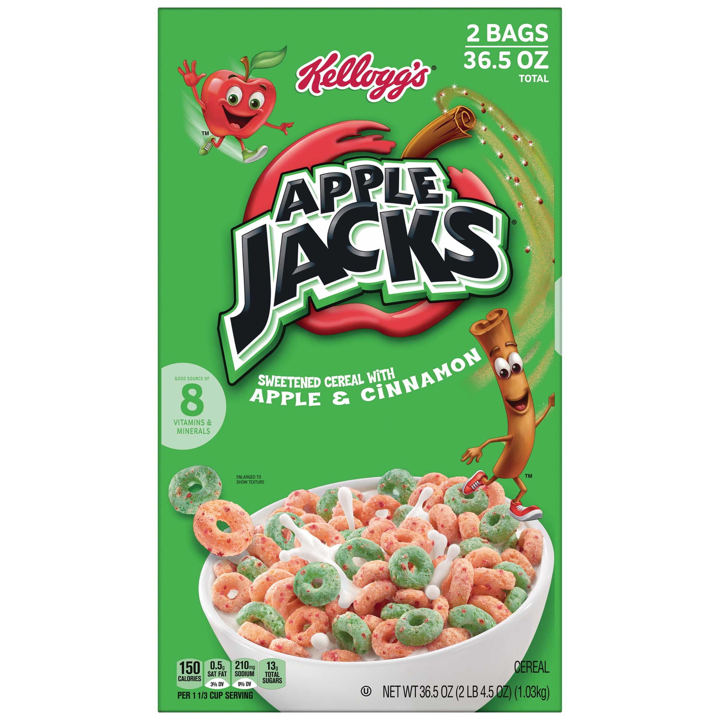 KELLOGG'S APPLE JACKS 36.5 OZ (2.28 LBS)