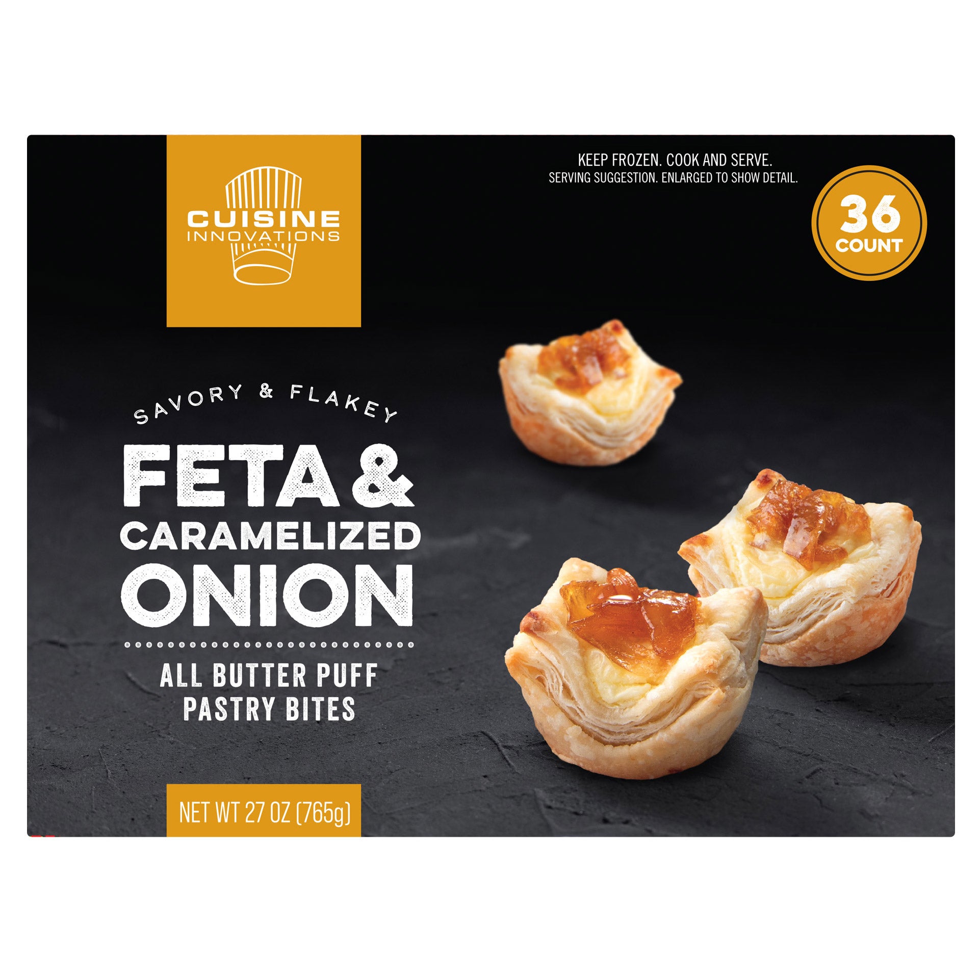 CUISINE INNOVATIONS FETA & CARAMELIZED ONION PUFFS 27 OZ