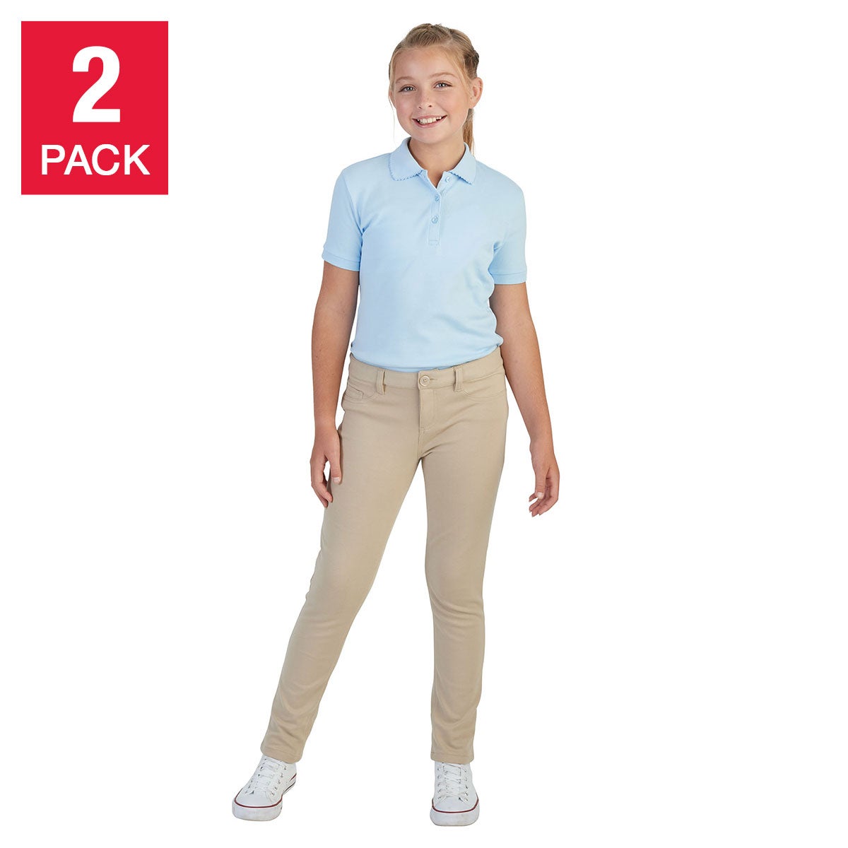 FRENCH TOAST GIRLS YOUTH 2PK PANT - Image 1