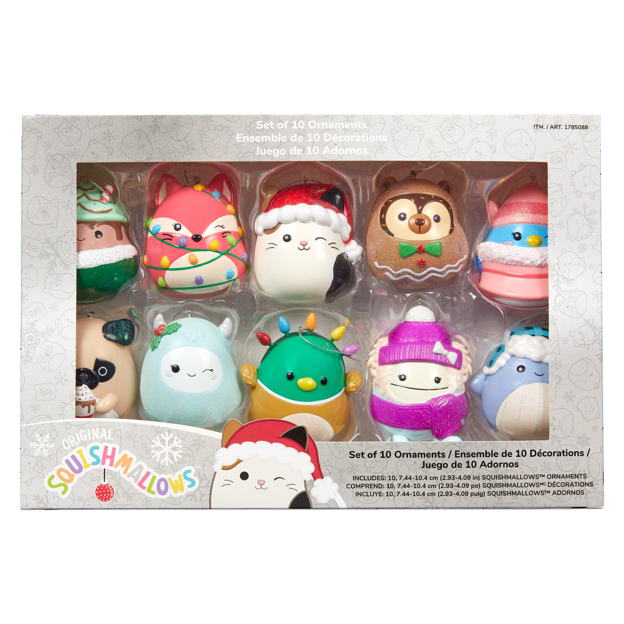 SQUISHMALLOW HOLIDAY ORNAMENTS SET OF 10 - Image 1