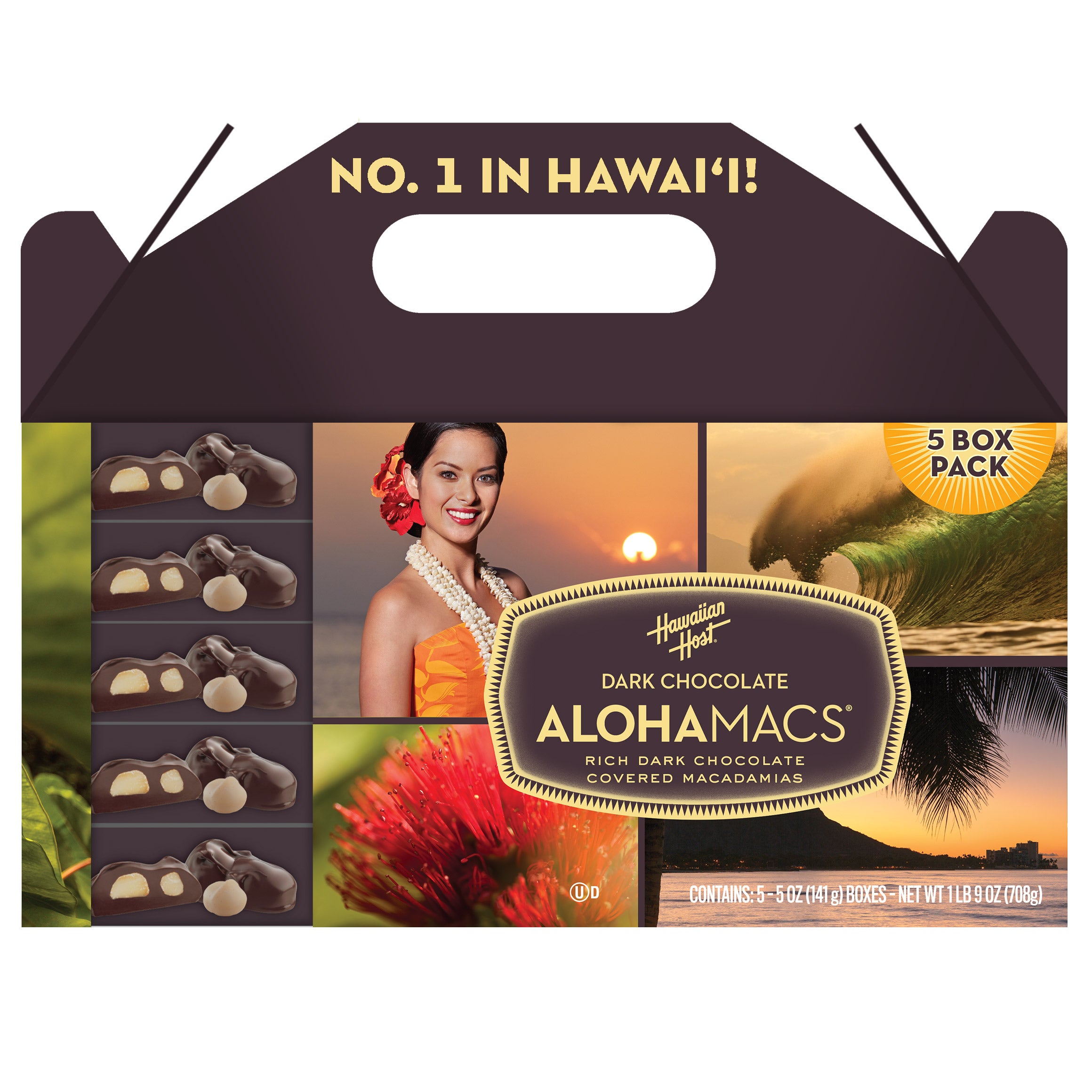 HAWAIIAN HOST ALOHA MACS DARK CARRYPACK 5 / 5 OZ - Image 1