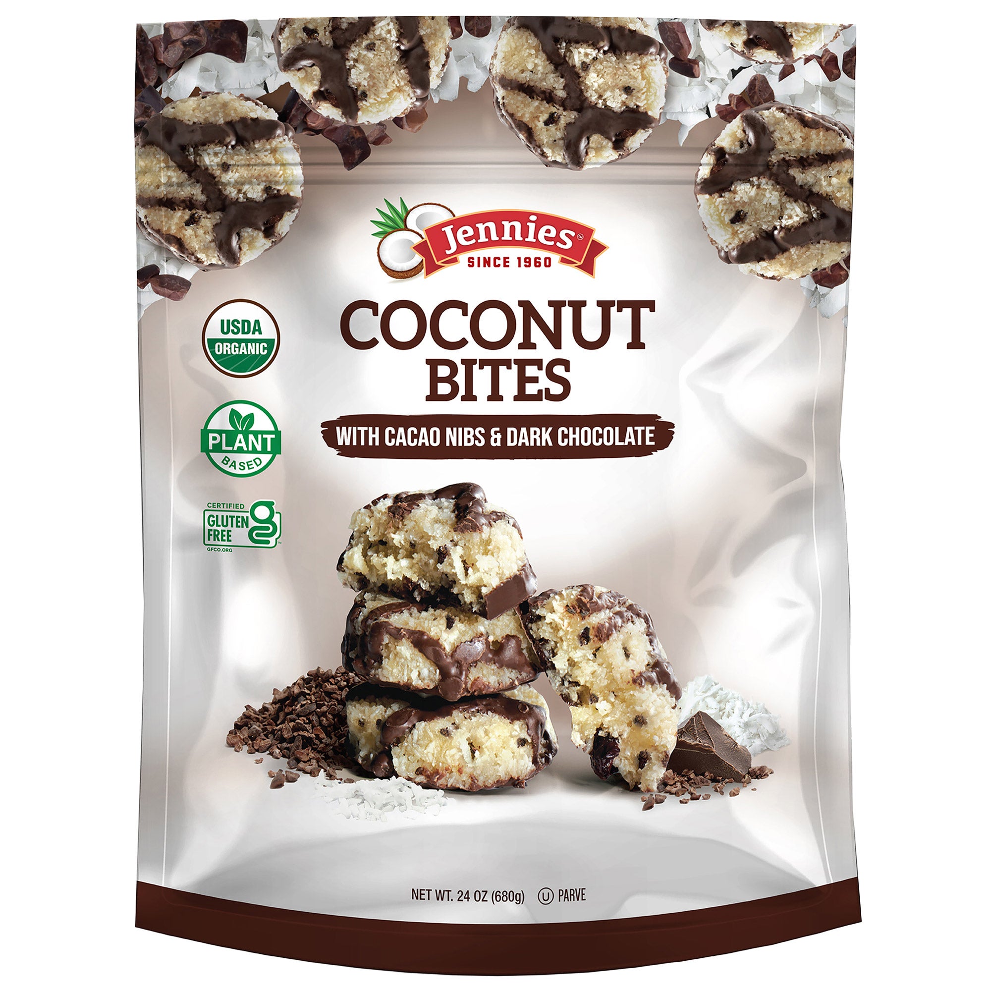 JENNIES ORGANIC COCONUT CACAO BITES 24 OZ