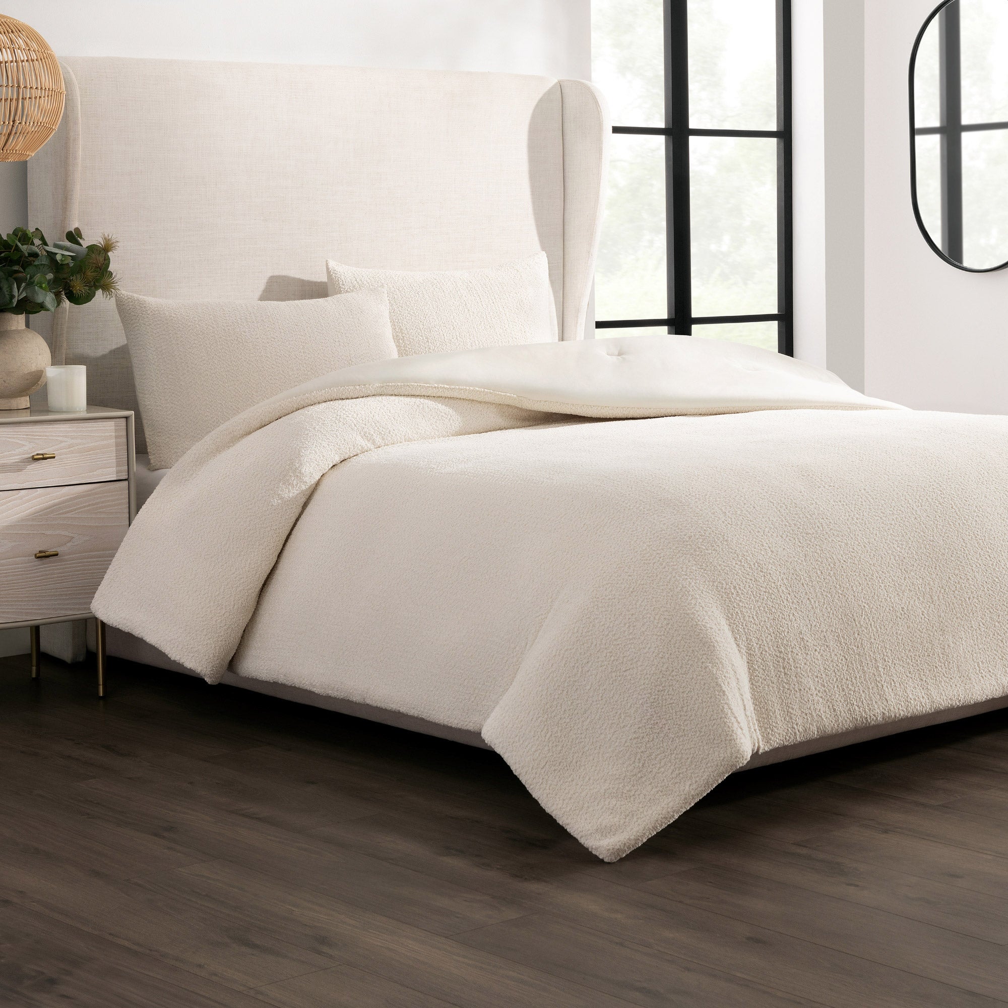 COCOCOZY BOUCLE COMFORTER SET 3PC QUEEN