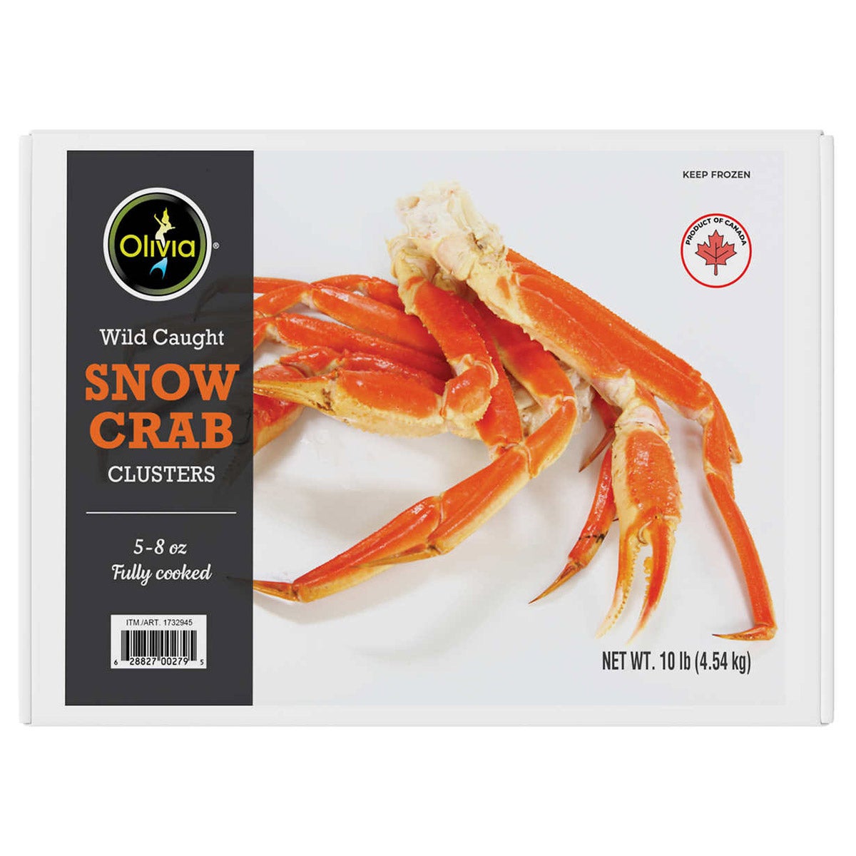 SNOW CRAB 10LB 5-8OZ CLUSTERS FULLY COOKED - Image 1