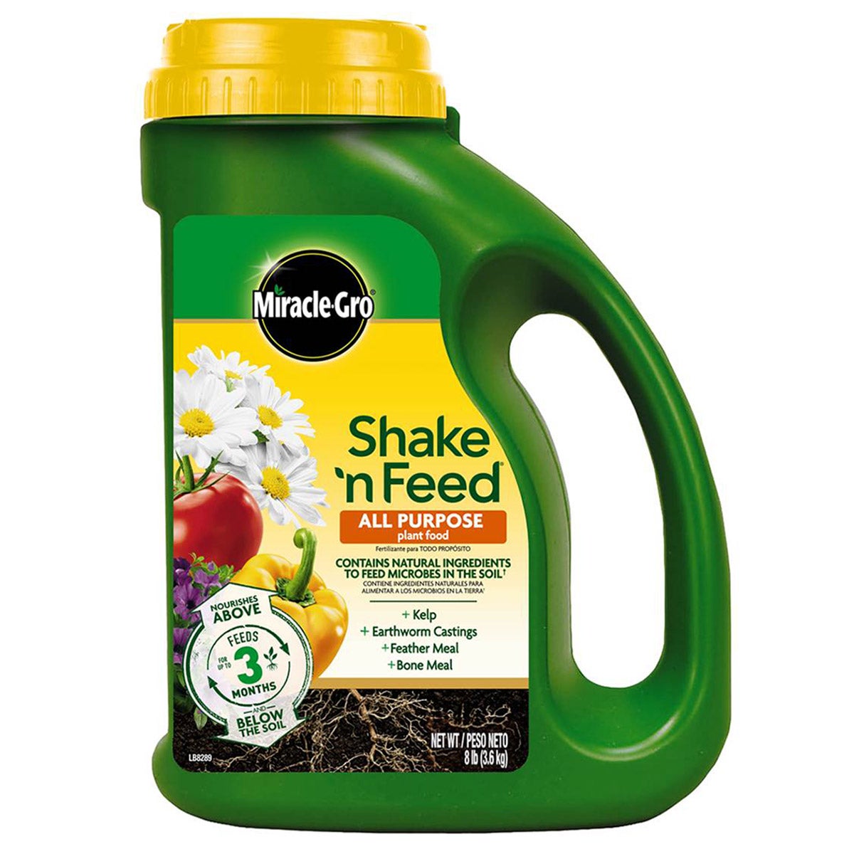 MIRACLE-GRO SHAKE-N-FEED 8 LB JUG ALL PURPOSE FERTILIZER - Image 1