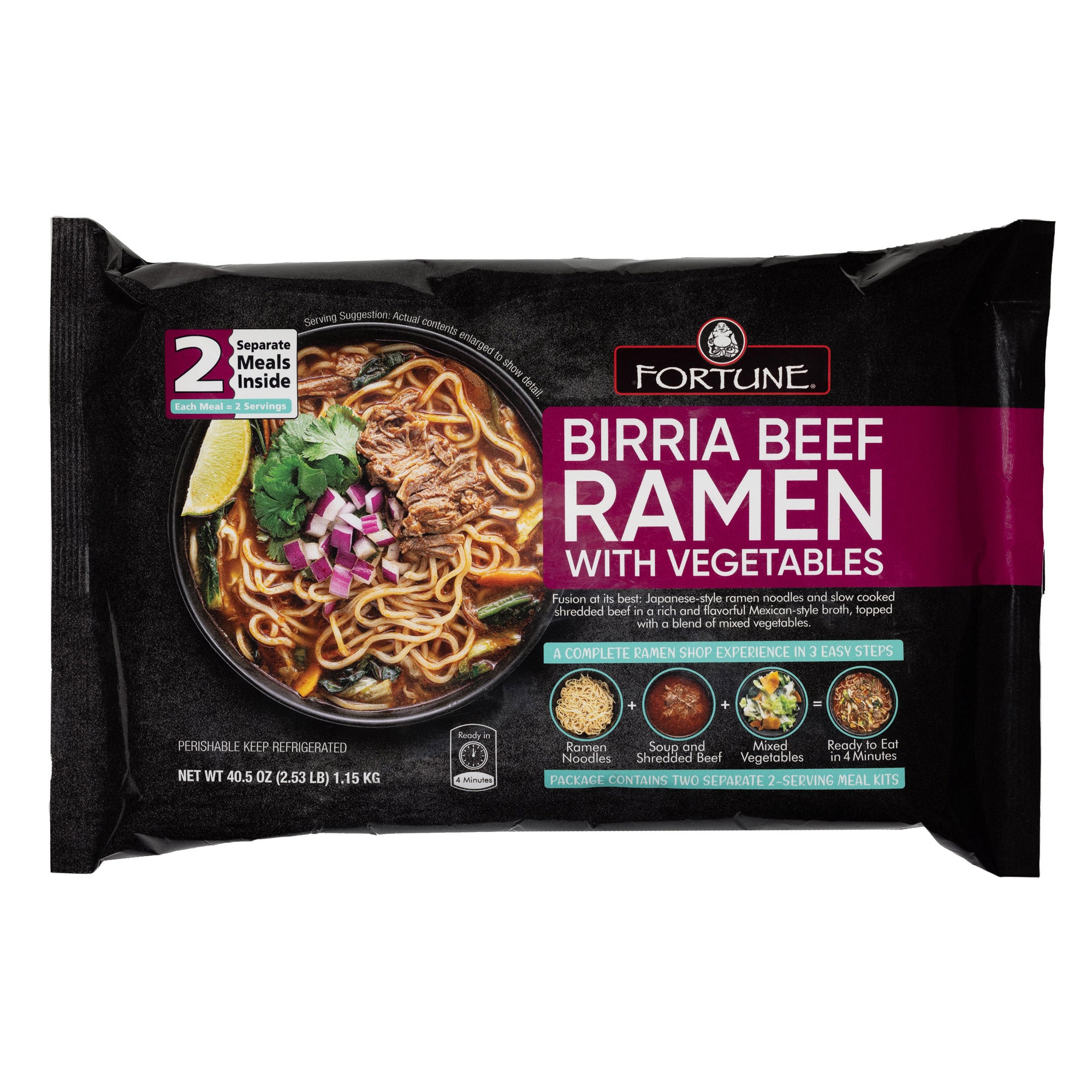 FORTUNE BIRRIA BEEF RAMEN 40.5 OZ (2.53LB)
