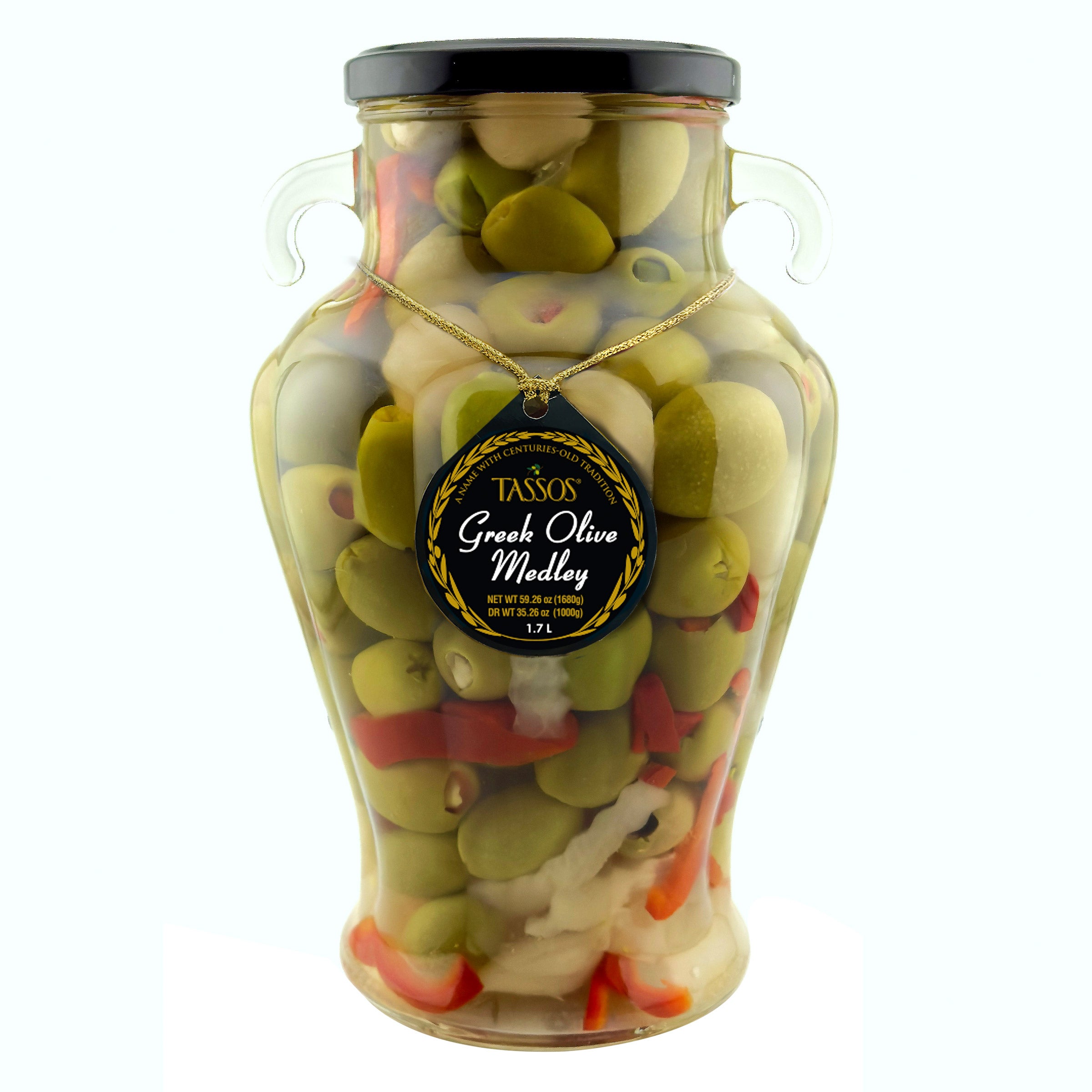TASSOS MEDLEY GOURMET GREEK OLIVES 35.26 OZ