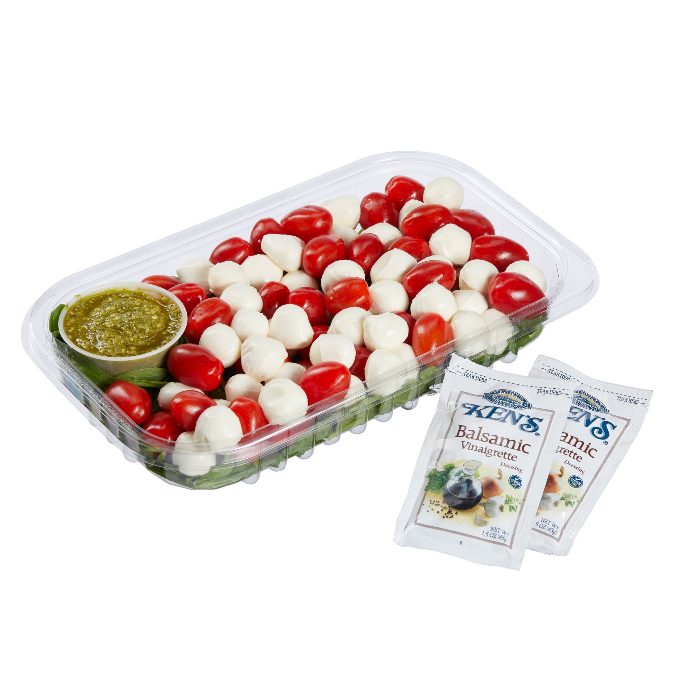 CAPRESE SALAD WITH PESTO & BALSAMIC PER LB