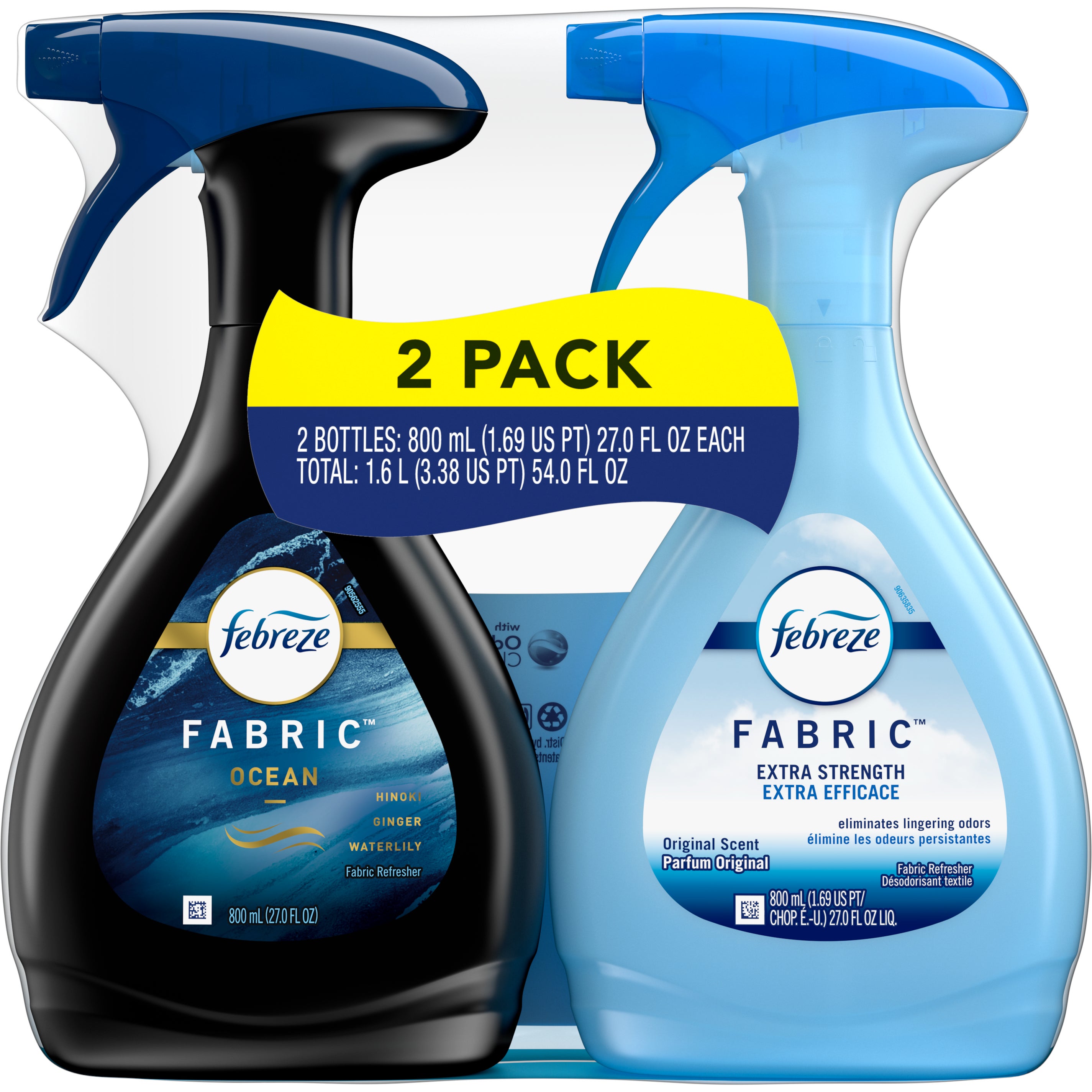 FEBREZE FABRIC REFRESHER 2 PACK 27 OUNCES EACH