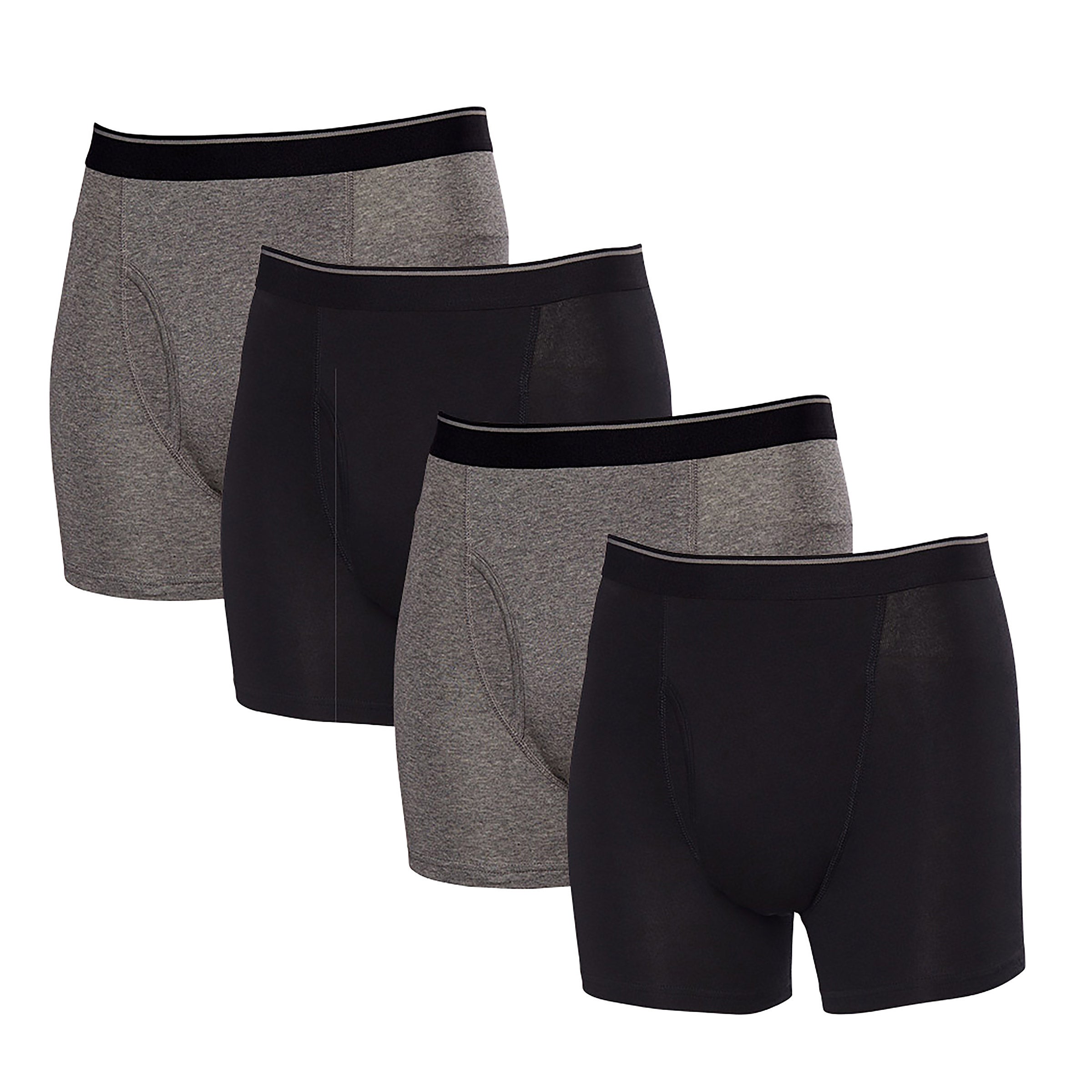 KIRKLAND SIGNATURE + MEN'S SUPIMA COTTON BOXER BRIEF 4 PK