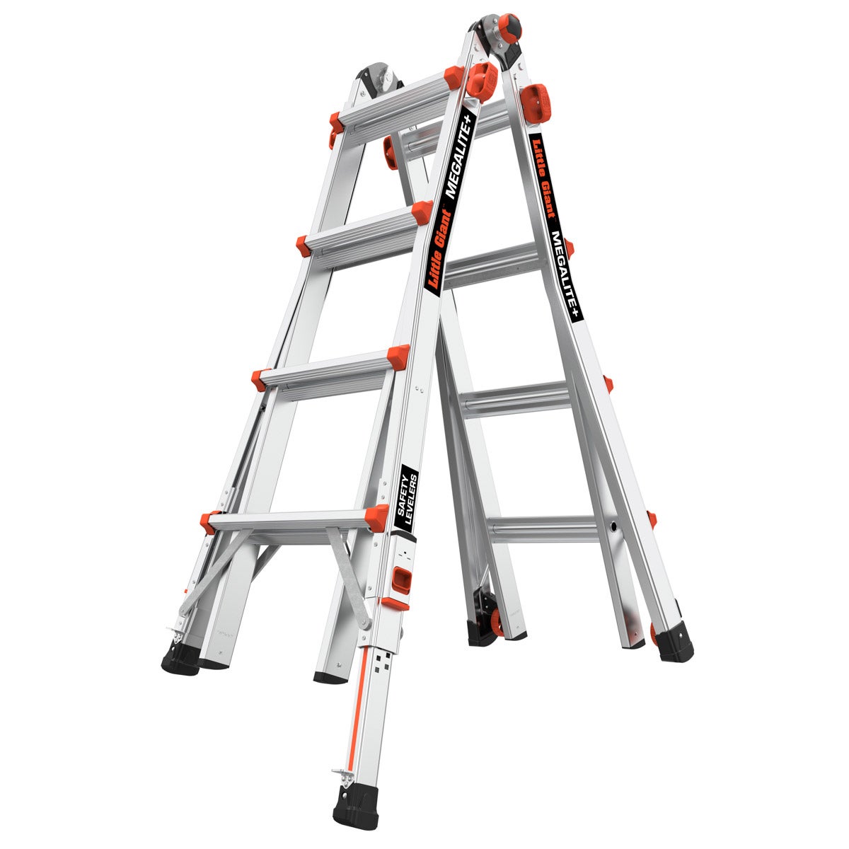 LITTLE GIANT MEGALITE+ MULTI USE LADDER WITH SAFETY LEVELERS - Image 1