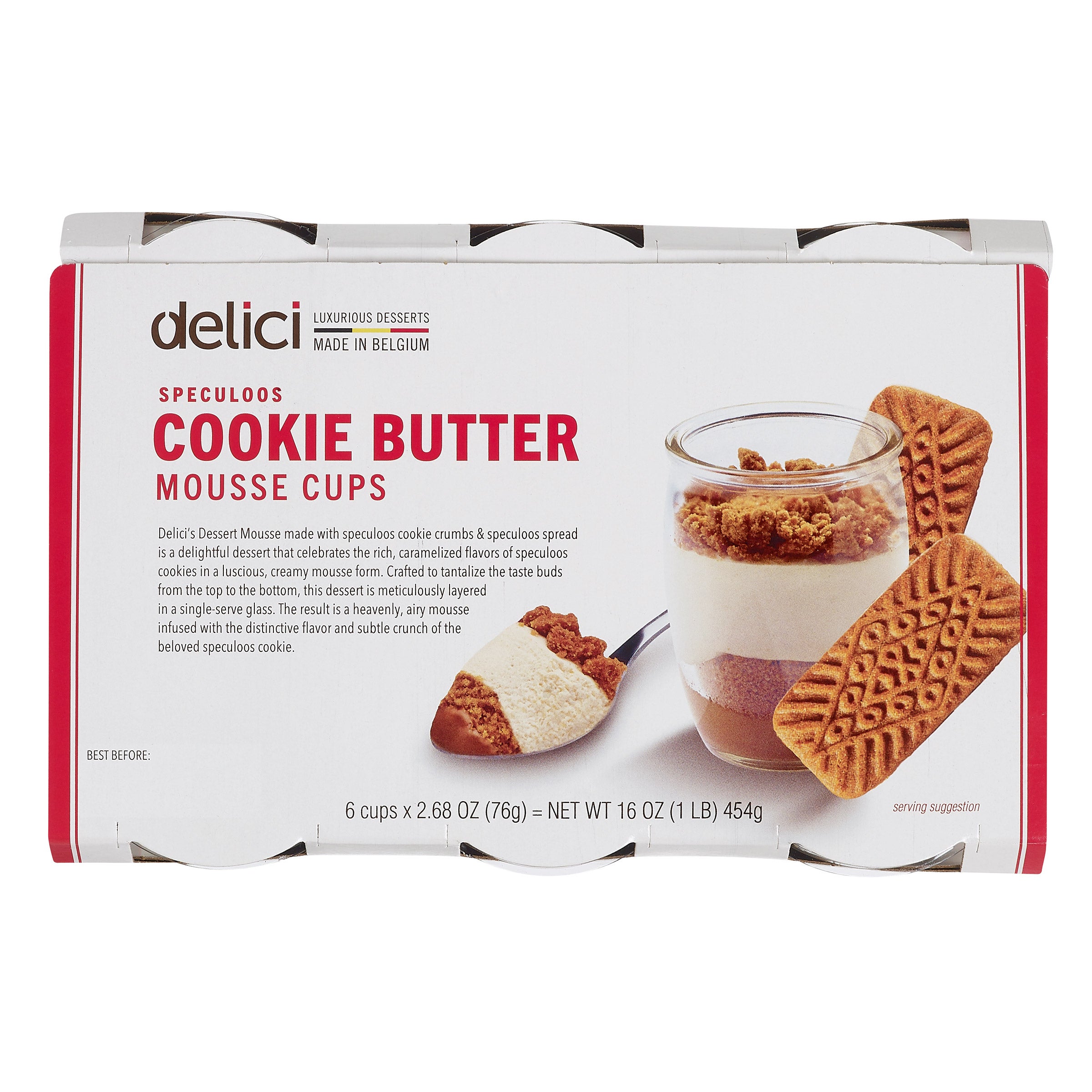 DELICI COOKIE BUTTER MOUSSE 16OZ (1 LB) - Image 1