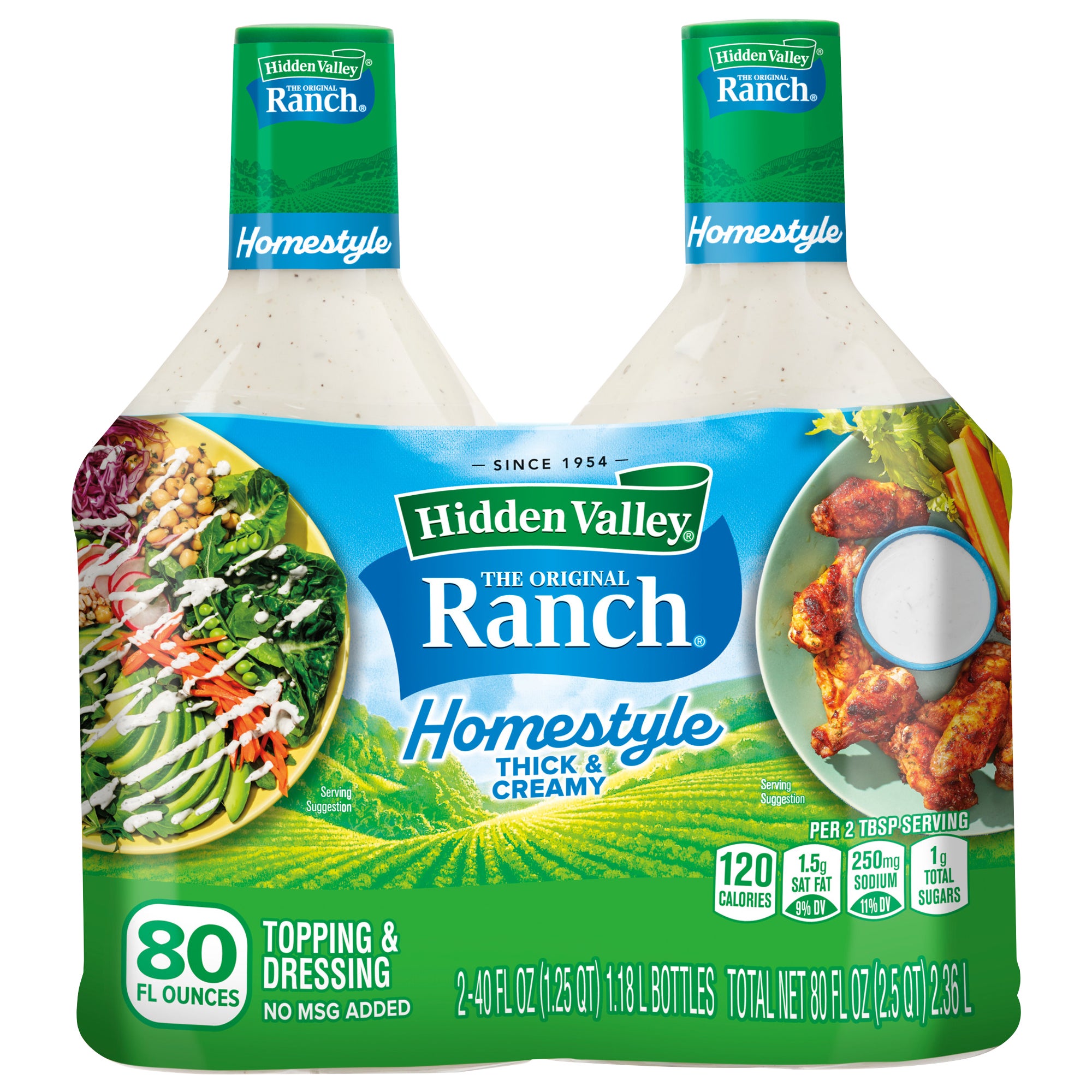HIDDEN VALLEY RANCH HOMESTYLE DRESSING 2/40 OZ - Image 1
