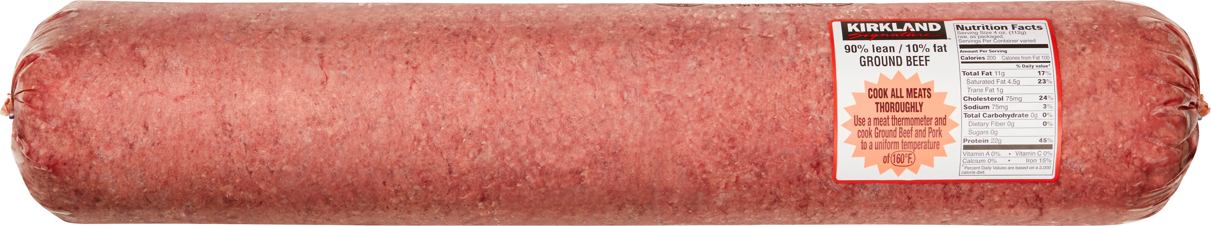 EXTRA LEAN GROUND BEEF 90% LEAN/10% FAT VACUUM PACKAGED PER LB