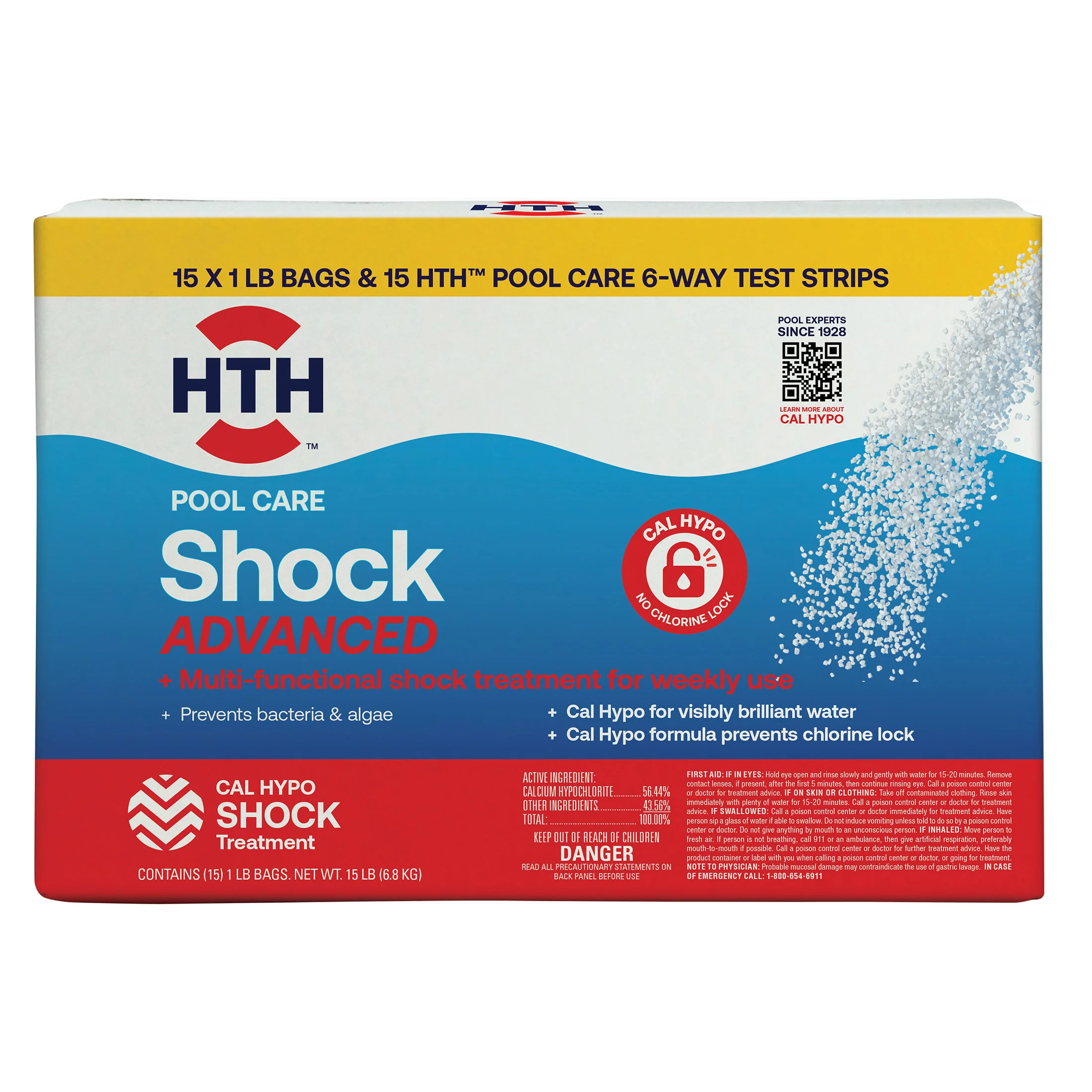 HTH SUPER SHOCK TREATMENT WITH TEST STRIPS