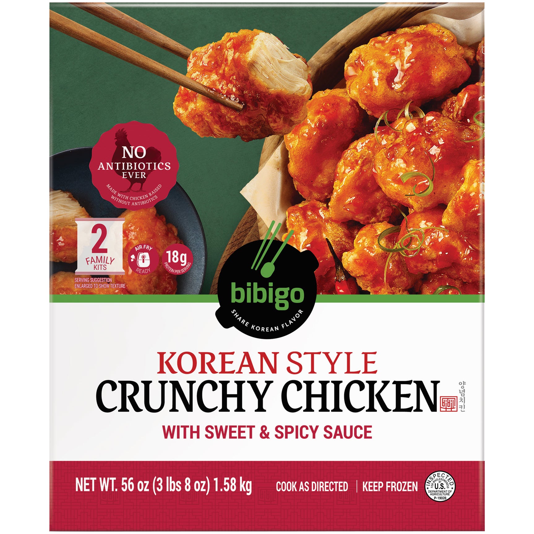 BIBIGO KOREAN STYLE CRUNCHY CHICKEN 56 OZ - Image 1