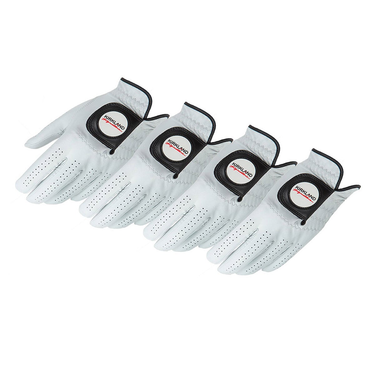 KIRKLAND SIGNATURE GOLF GLOVE 4 PACK SIZE: MEDIUM