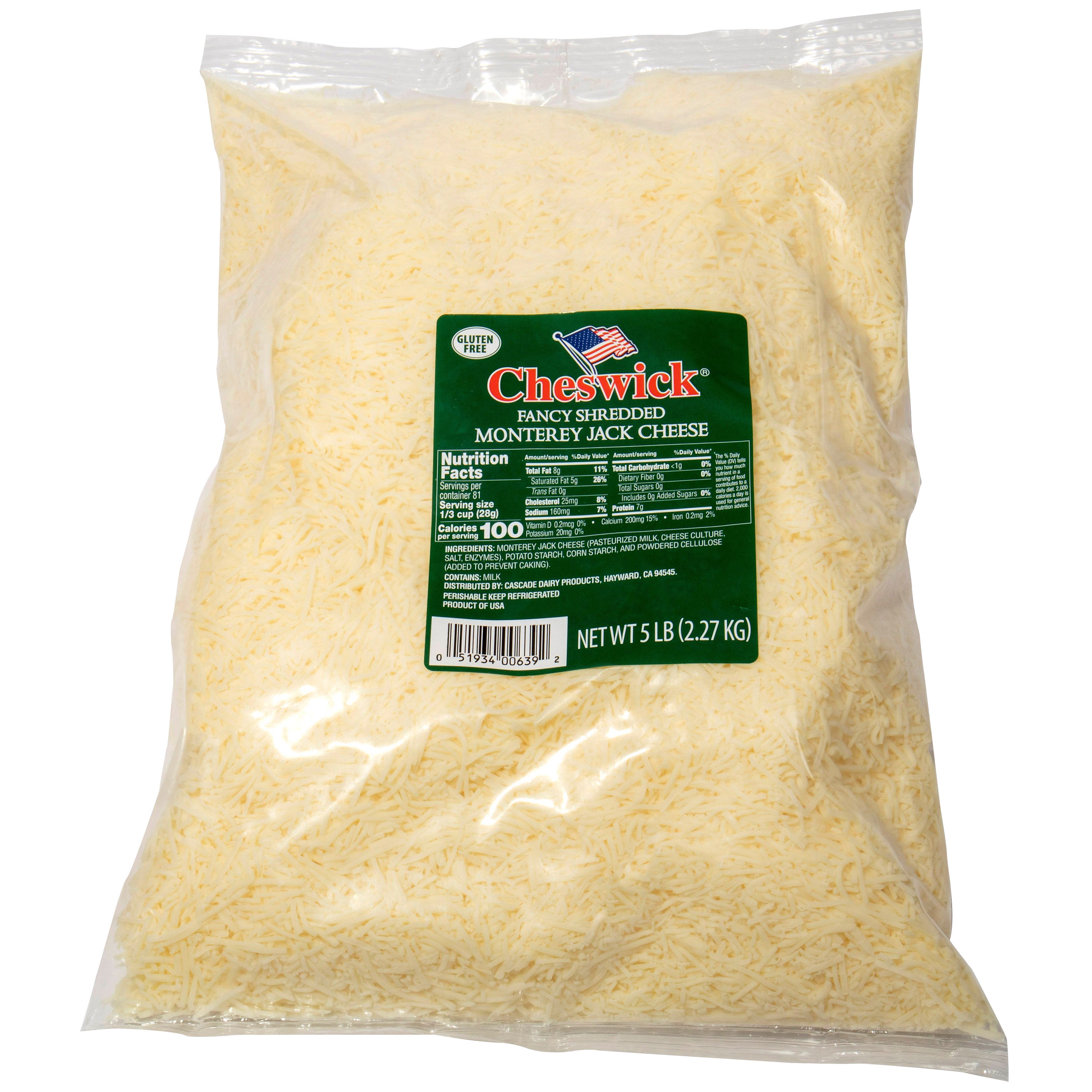 CHESWICK SHREDDED MONTEREY JACK 5 LBS